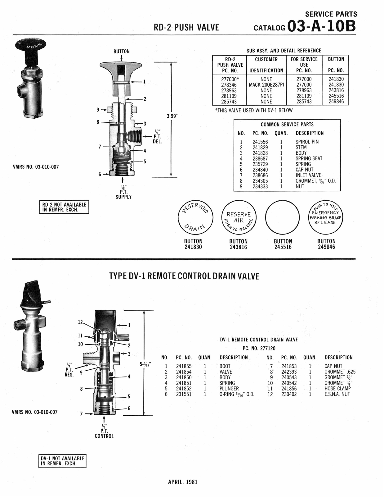 BENDIX 03-A-10B User Manual