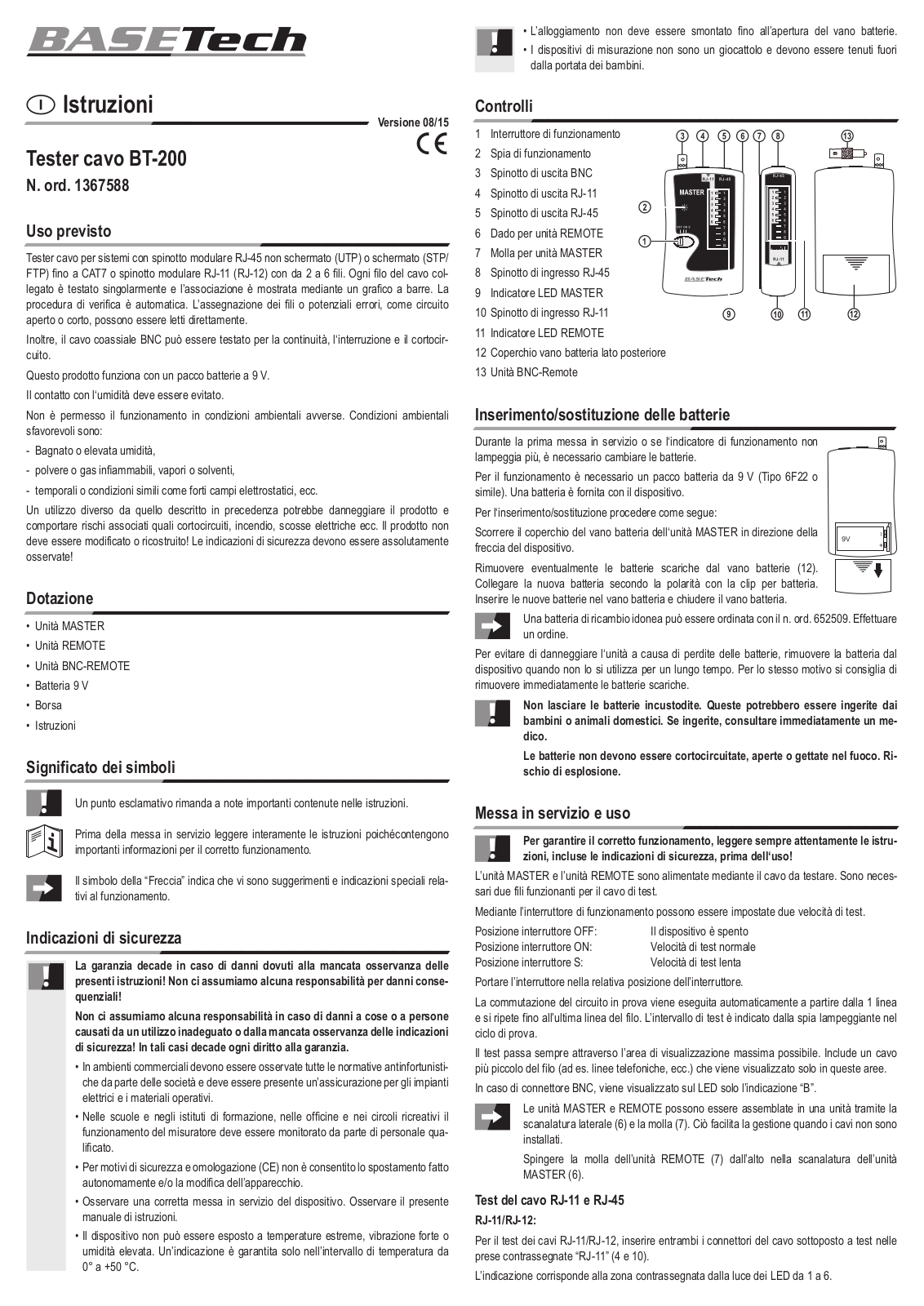 Basetech BT-200, 1367588 User guide