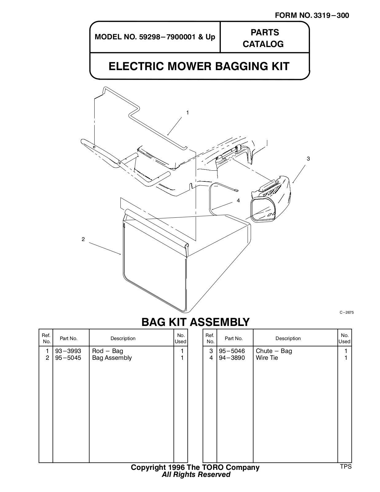 Toro 59298 Parts Catalogue