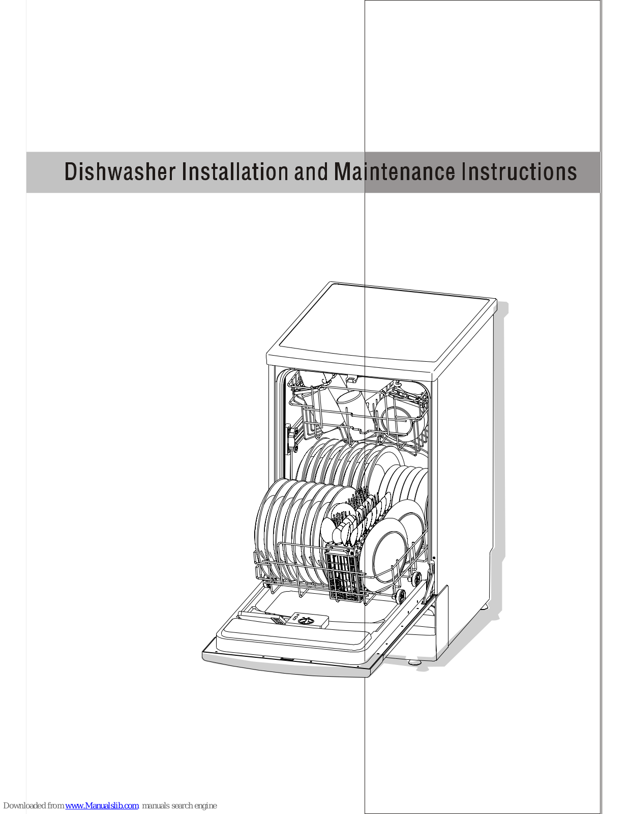 Logik ldw60s11, ldw45s11 Installation And Maintenance Instructions Manual