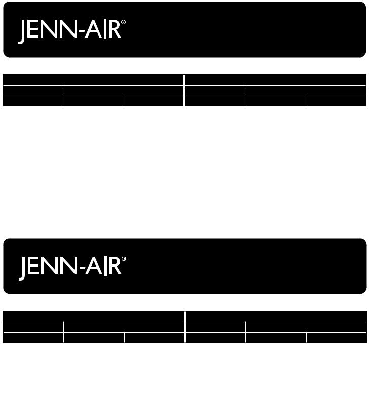 Jenn-Air JGC7530BS, JGC1536BS, JGC7530BP, JGC7636BS, JGC7636BP User Manual