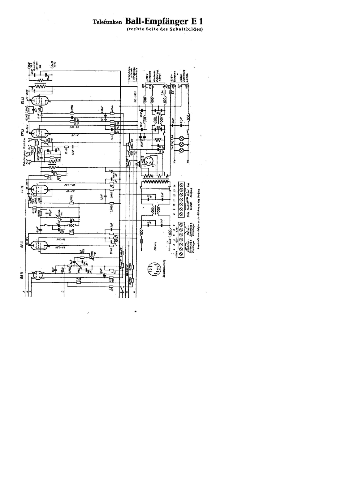 Telefunken Ball-E1 Schematic