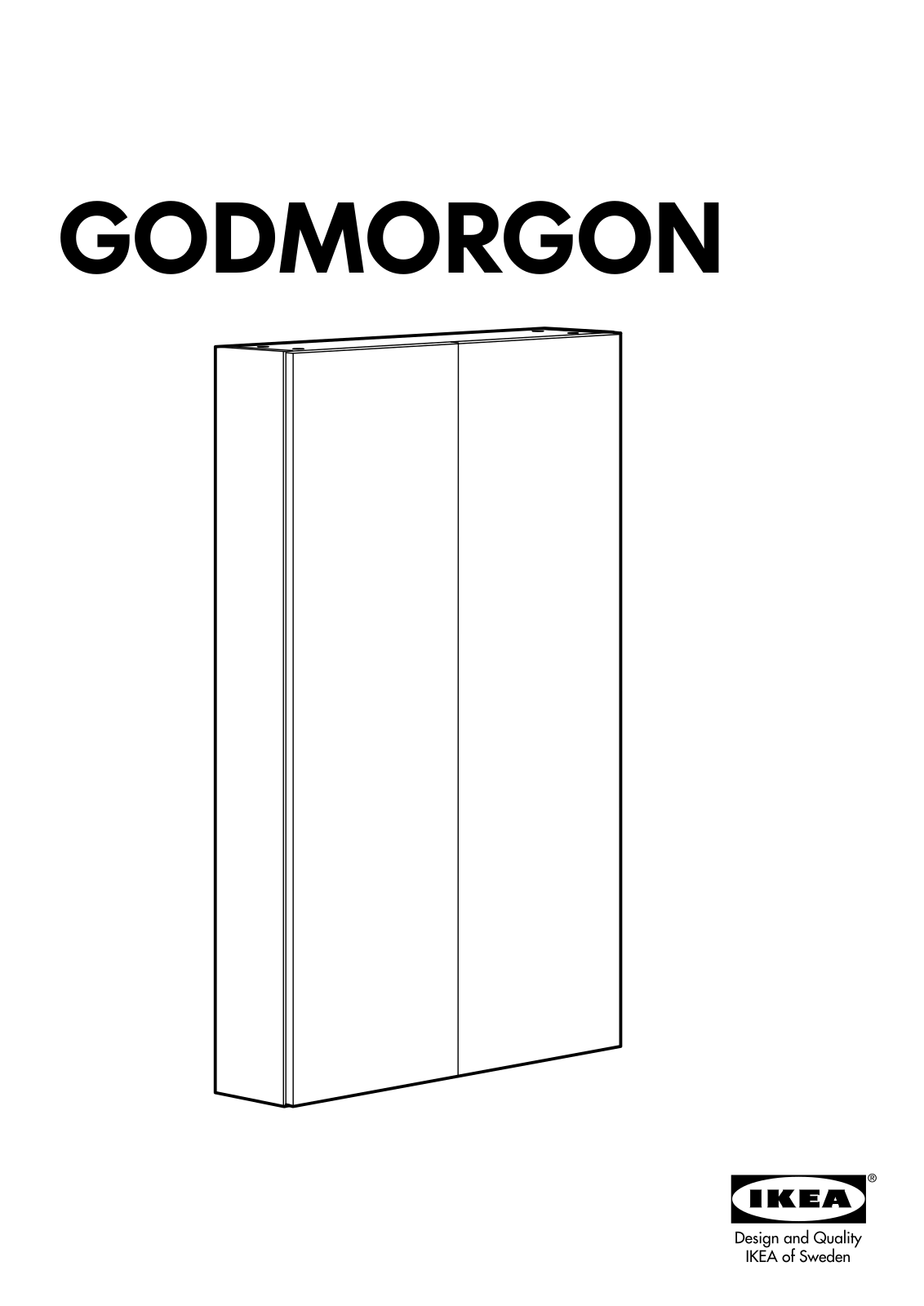 IKEA GODMORGEN CABINET 23X37 Assembly Instruction