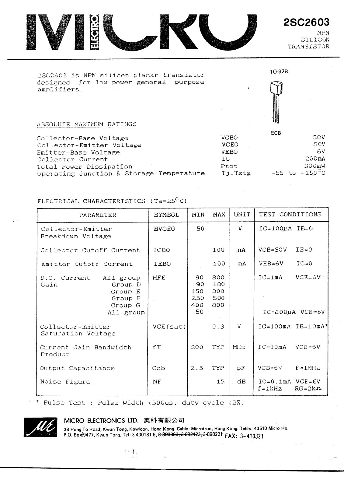 Datasheet SC 2603 Datasheet (FREI) - ManualMachine.com