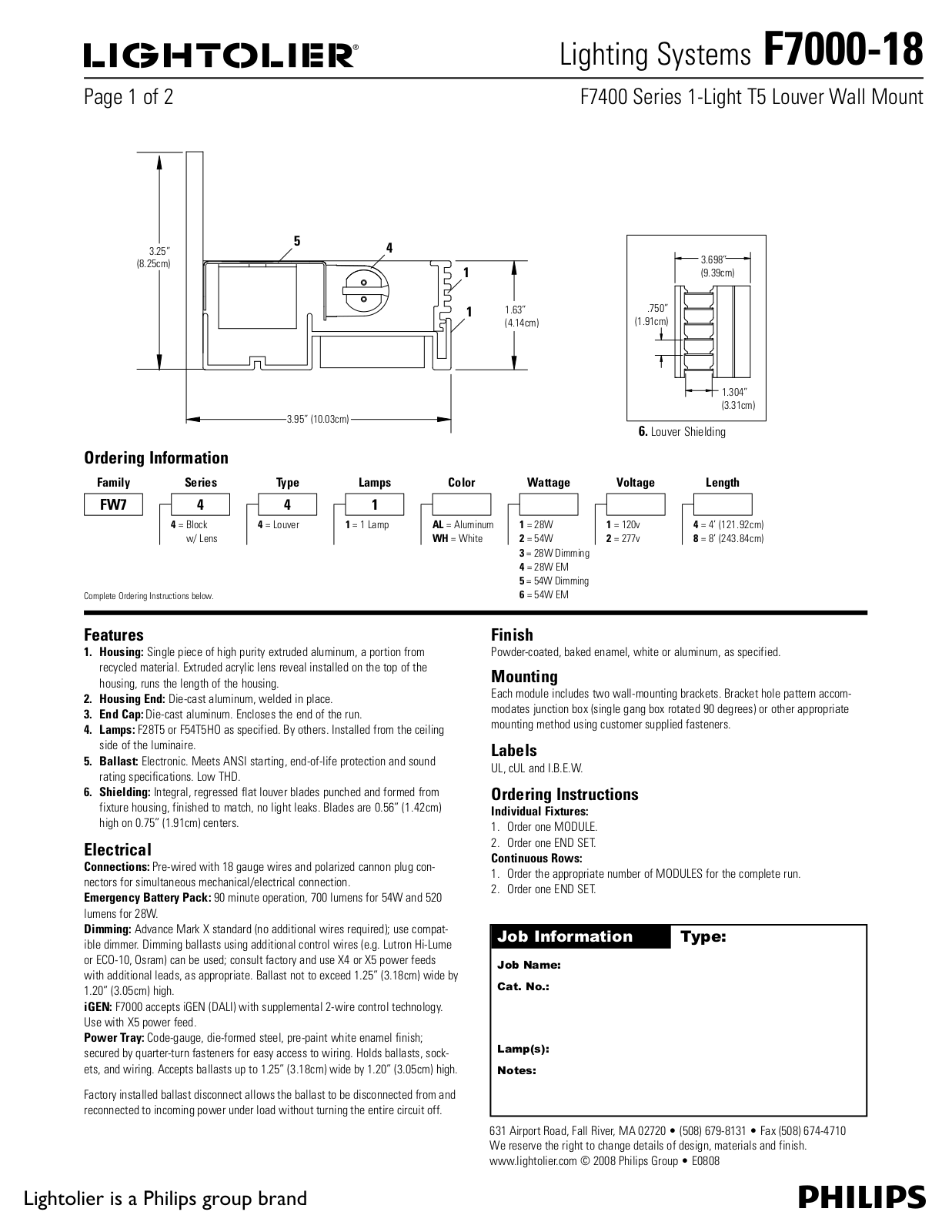 Lightolier F7000-18 User Manual