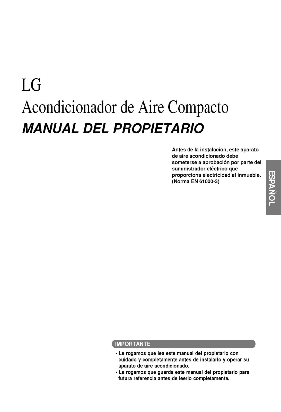 Lg AP-Z286RC0 User Manual