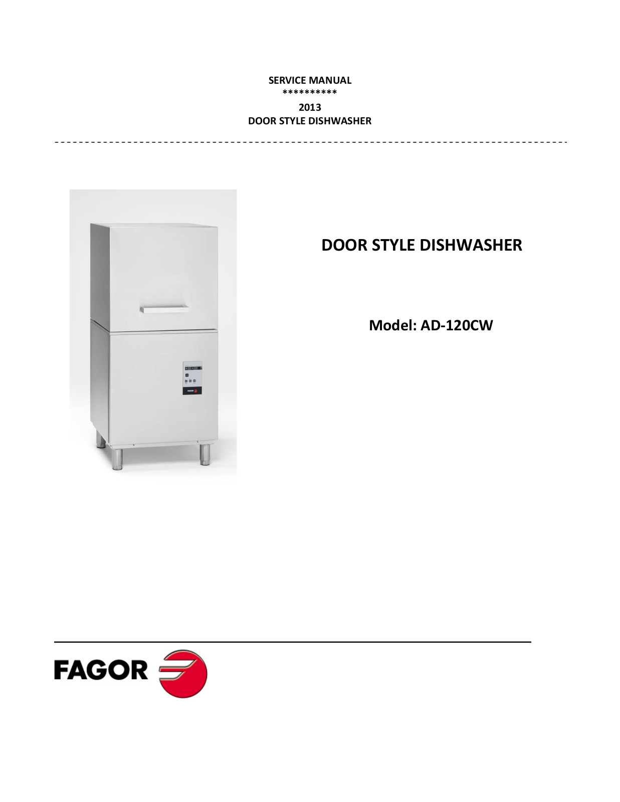 Fagor Commercial AD-120W Owner’s Manual