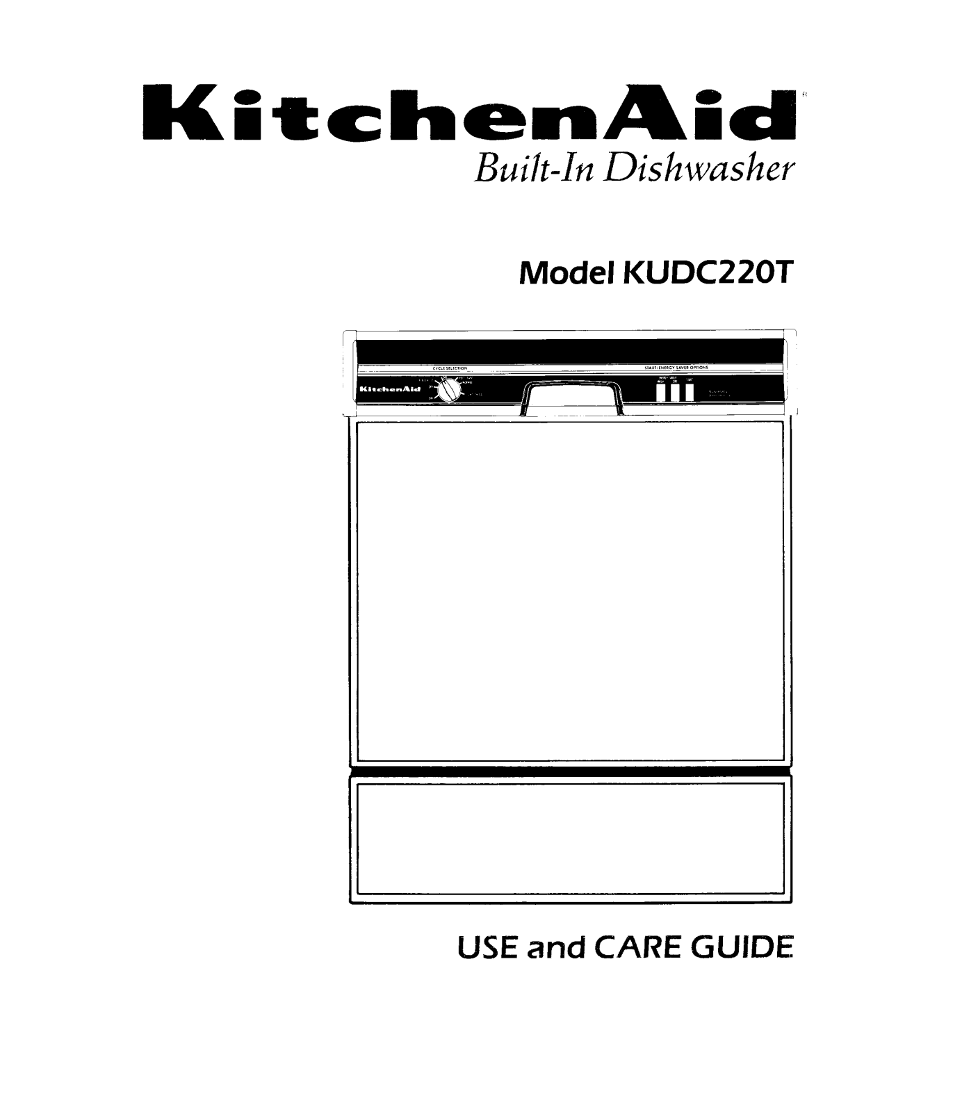 KitchenAid KUDC220T Owner's Manual