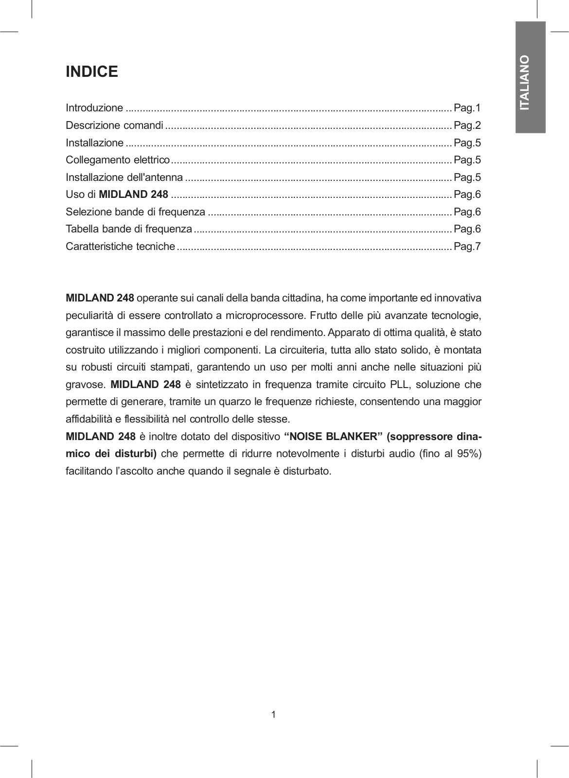 MIDLAND 248 User Manual