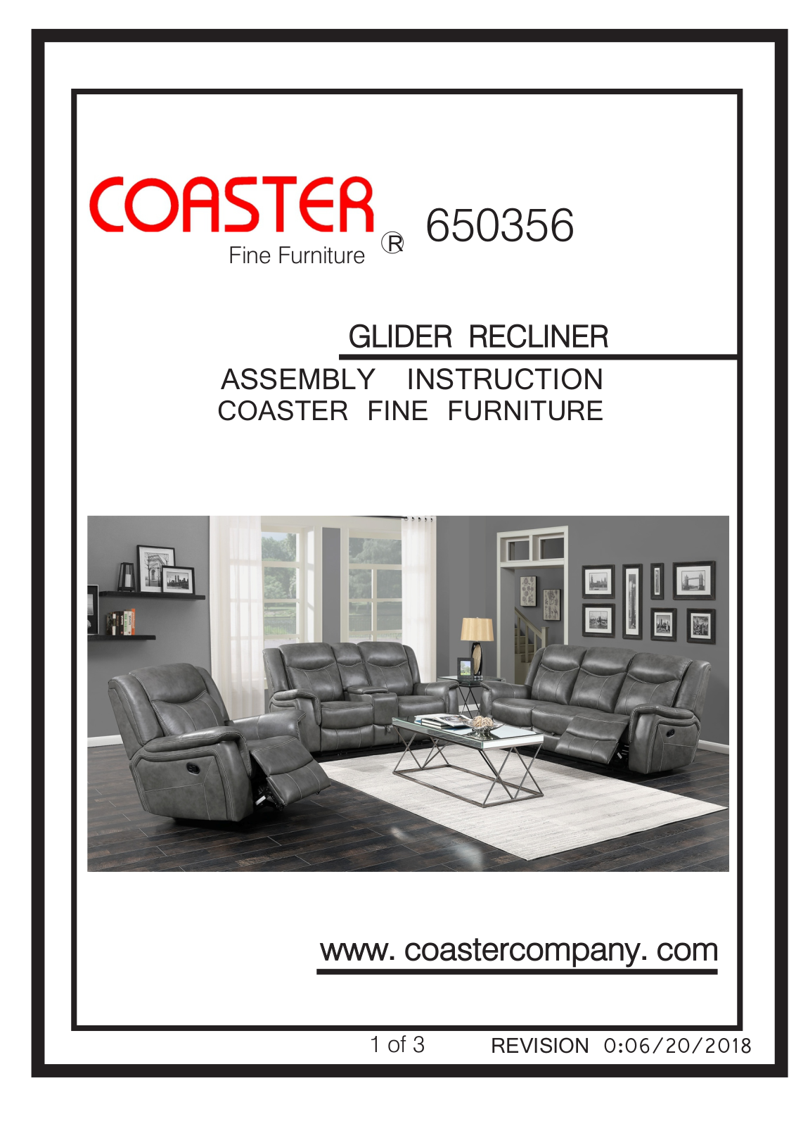 Coaster 650356 Assembly Guide