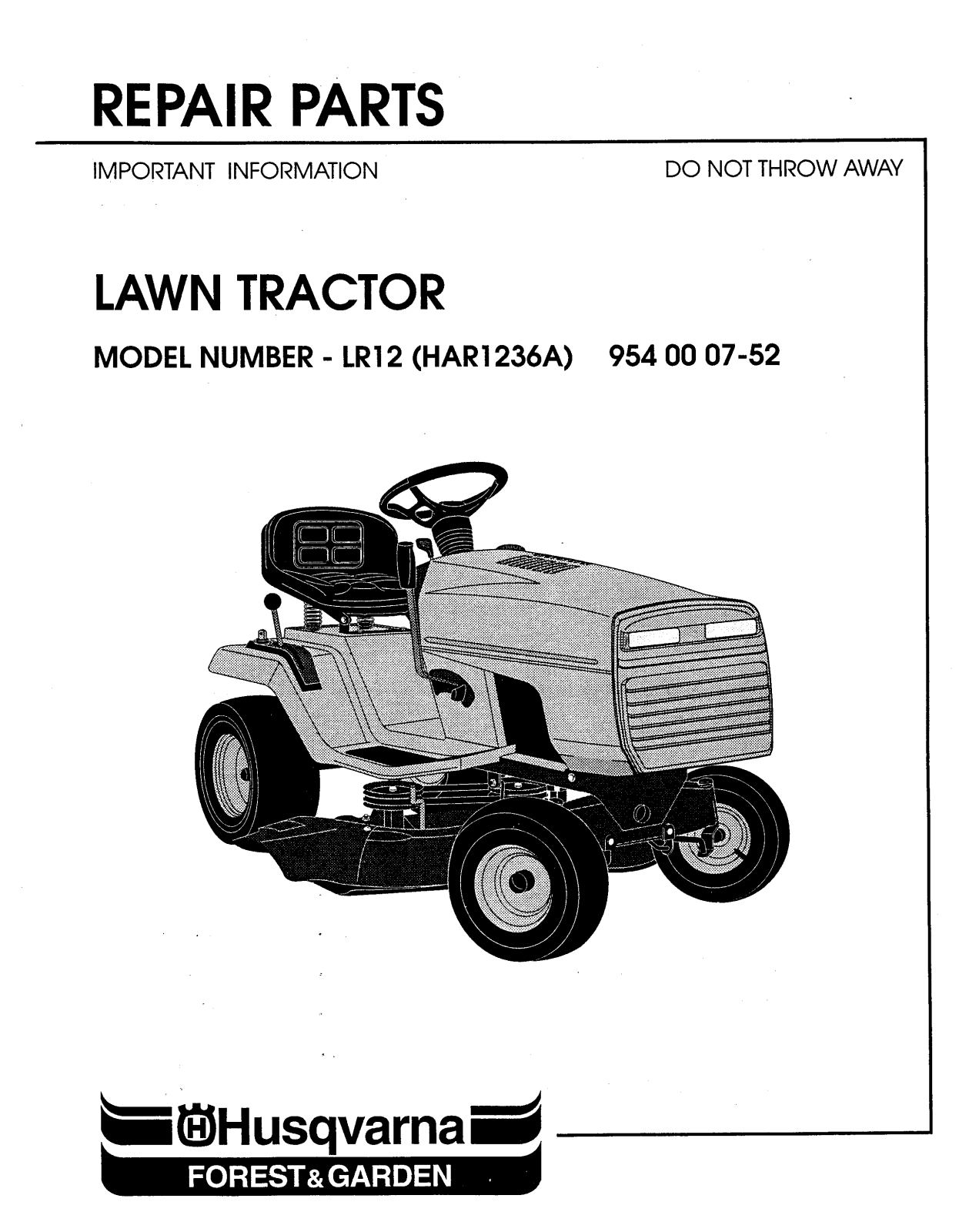 Husqvarna LR12 User Manual