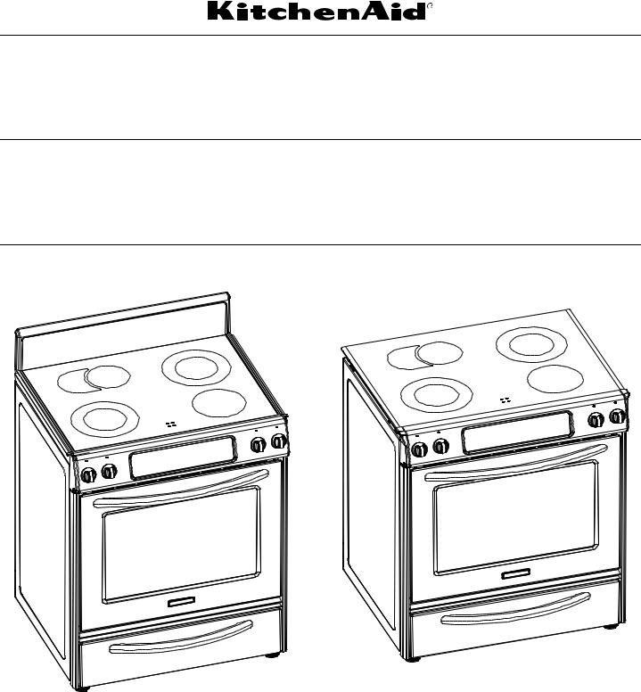 KITCHENAID KERS807SBL, KERS807SSS, KERS807SWW, KERS807XSP, KESK901SSS Installation Instructions