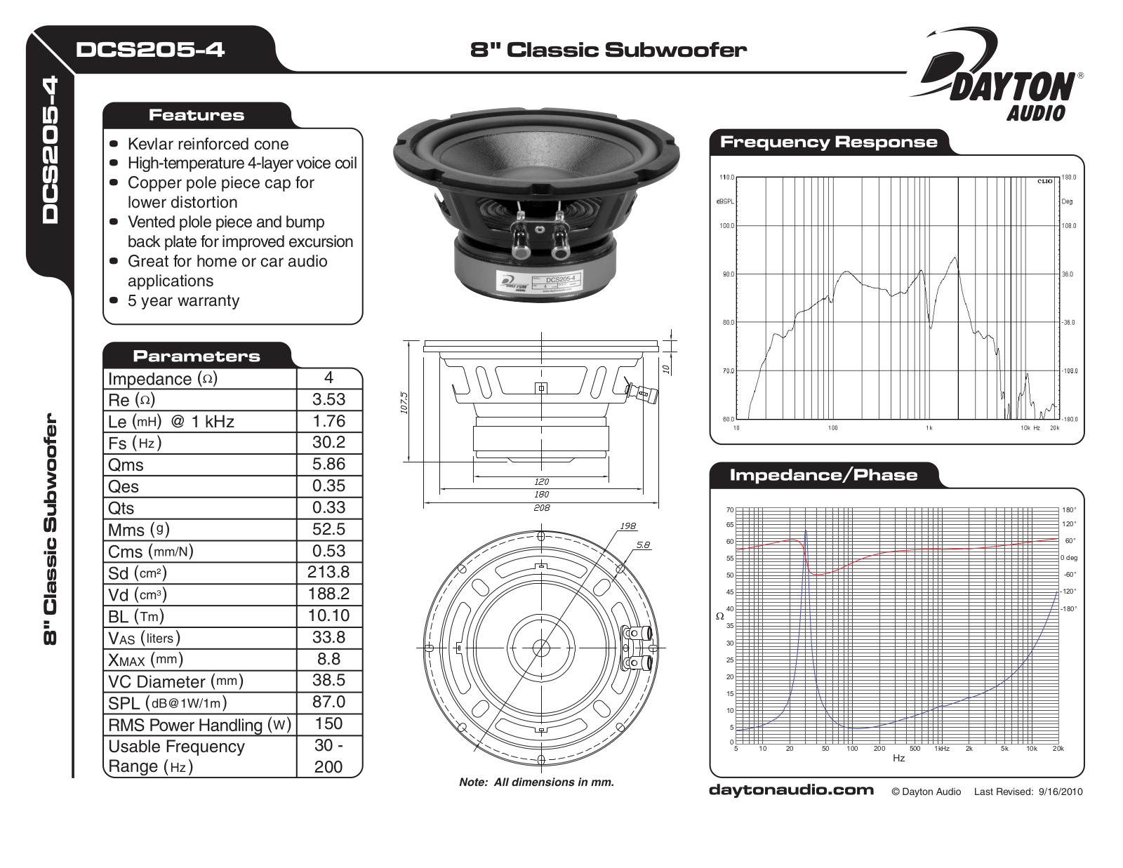 Dayton DCS205-4 User Manual