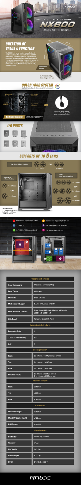 Antec NX800 User Manual