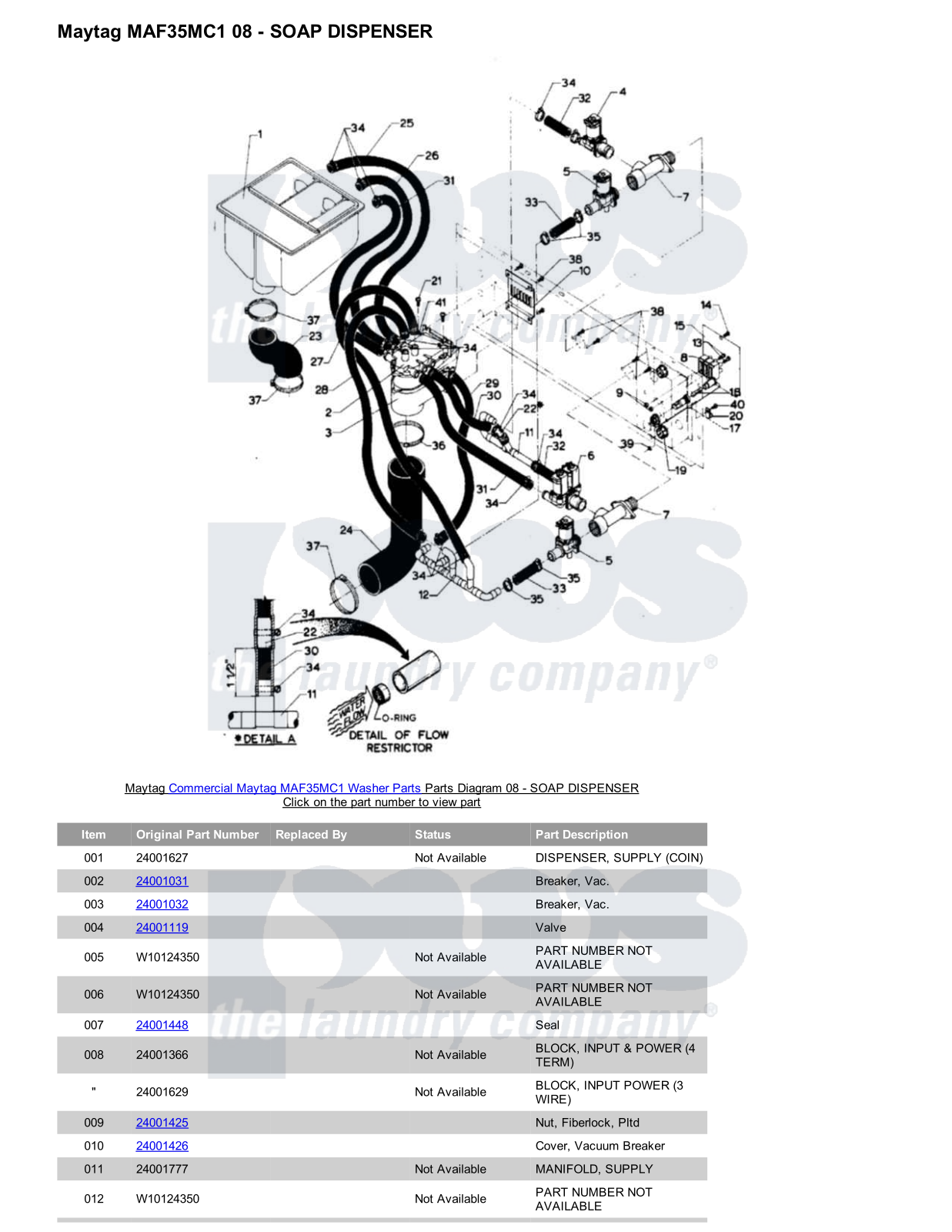 Maytag MAF35MC1 Parts Diagram