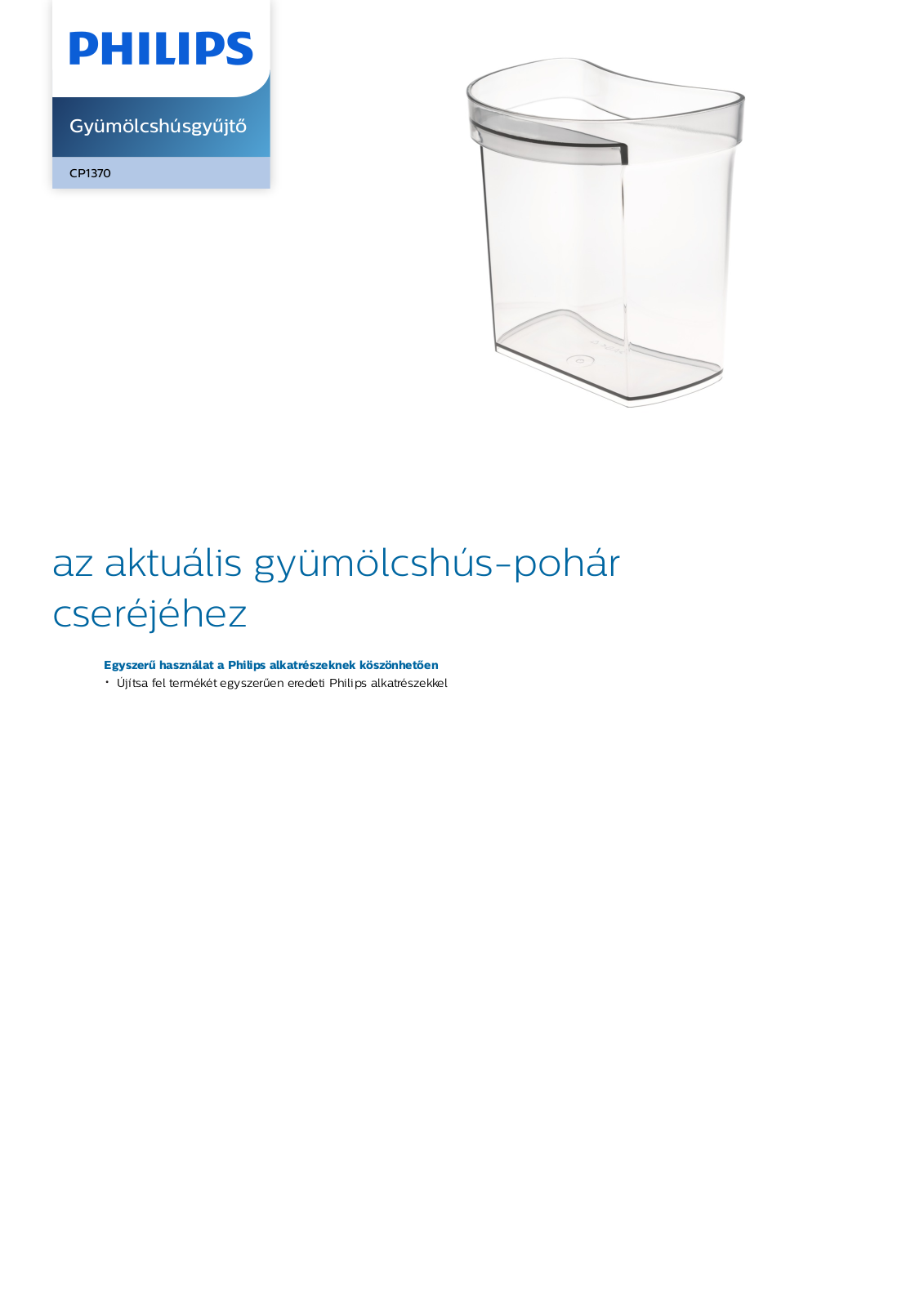 Philips CP1370/01 Leaflet - ManualMachine.com