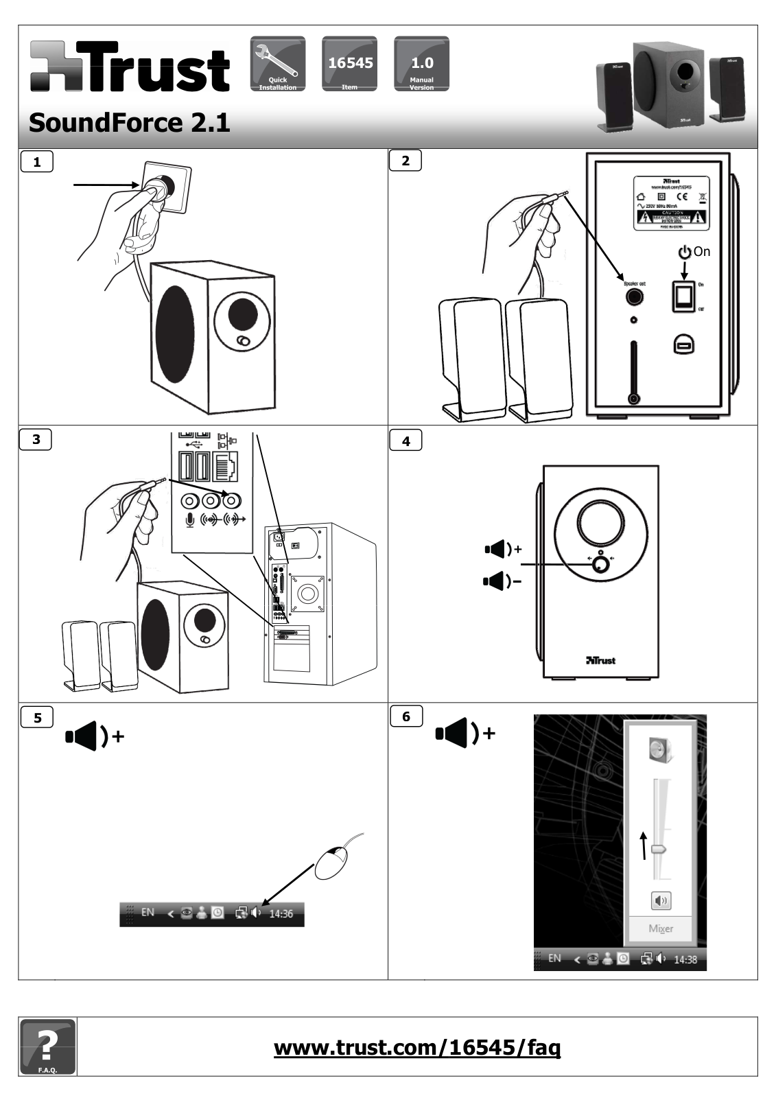 Trust SoundForce 2.1, 16545 User guide