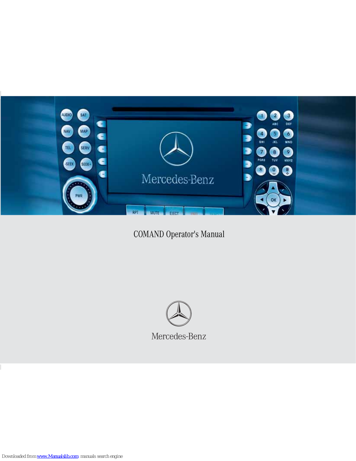 Mercedes-Benz COMAND MY08 Operator's Manual