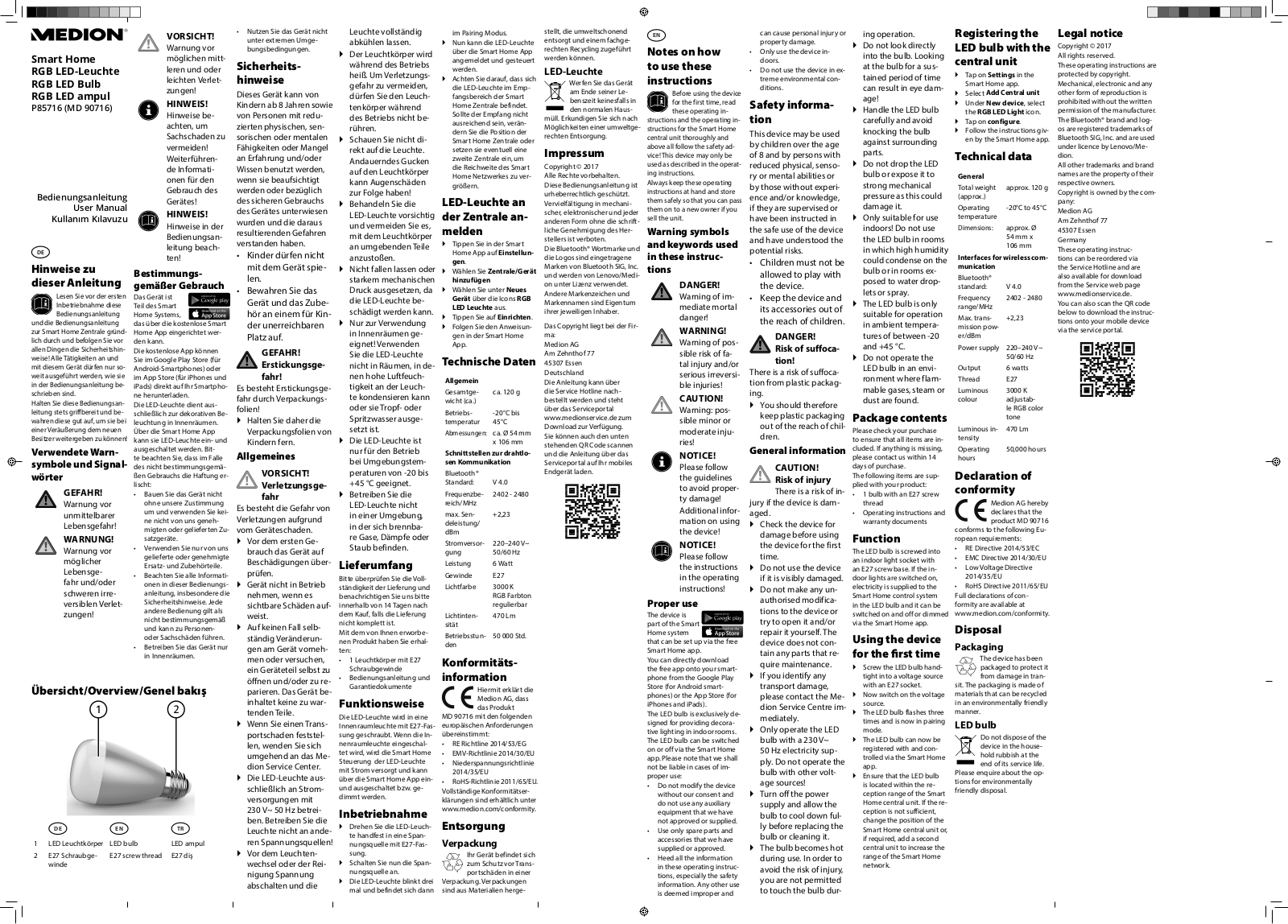 Medion MD 90716, P85716 User guide