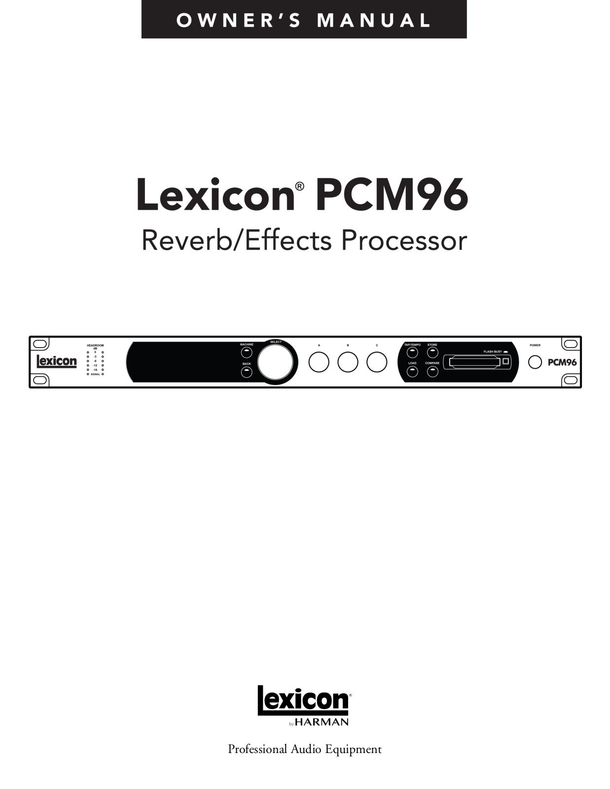 Lexicon PCM96 Owner's Manual