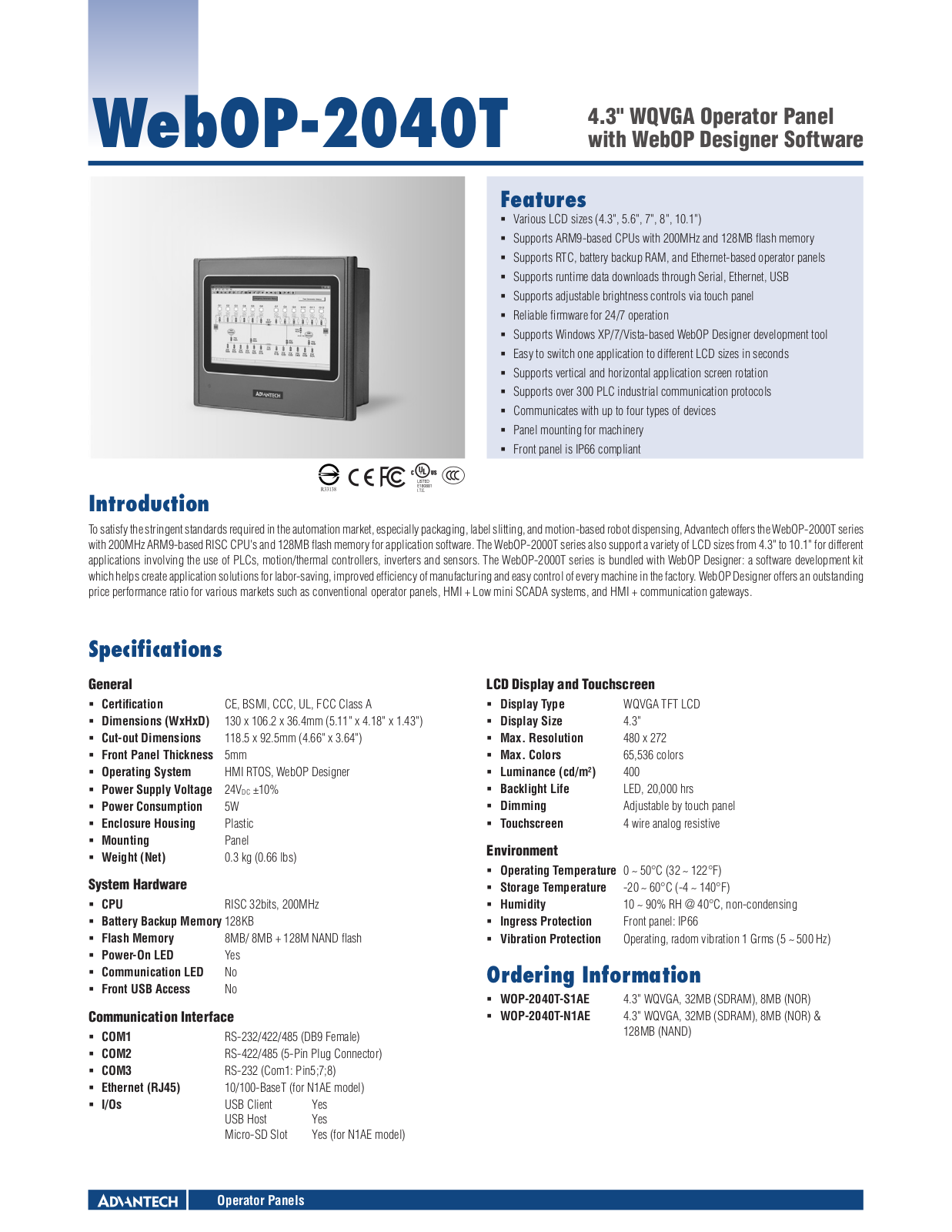 Impulse WebOP-2040T User Manual