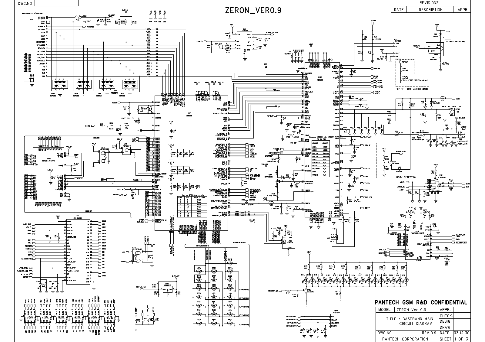 Pantech G600 Schematics