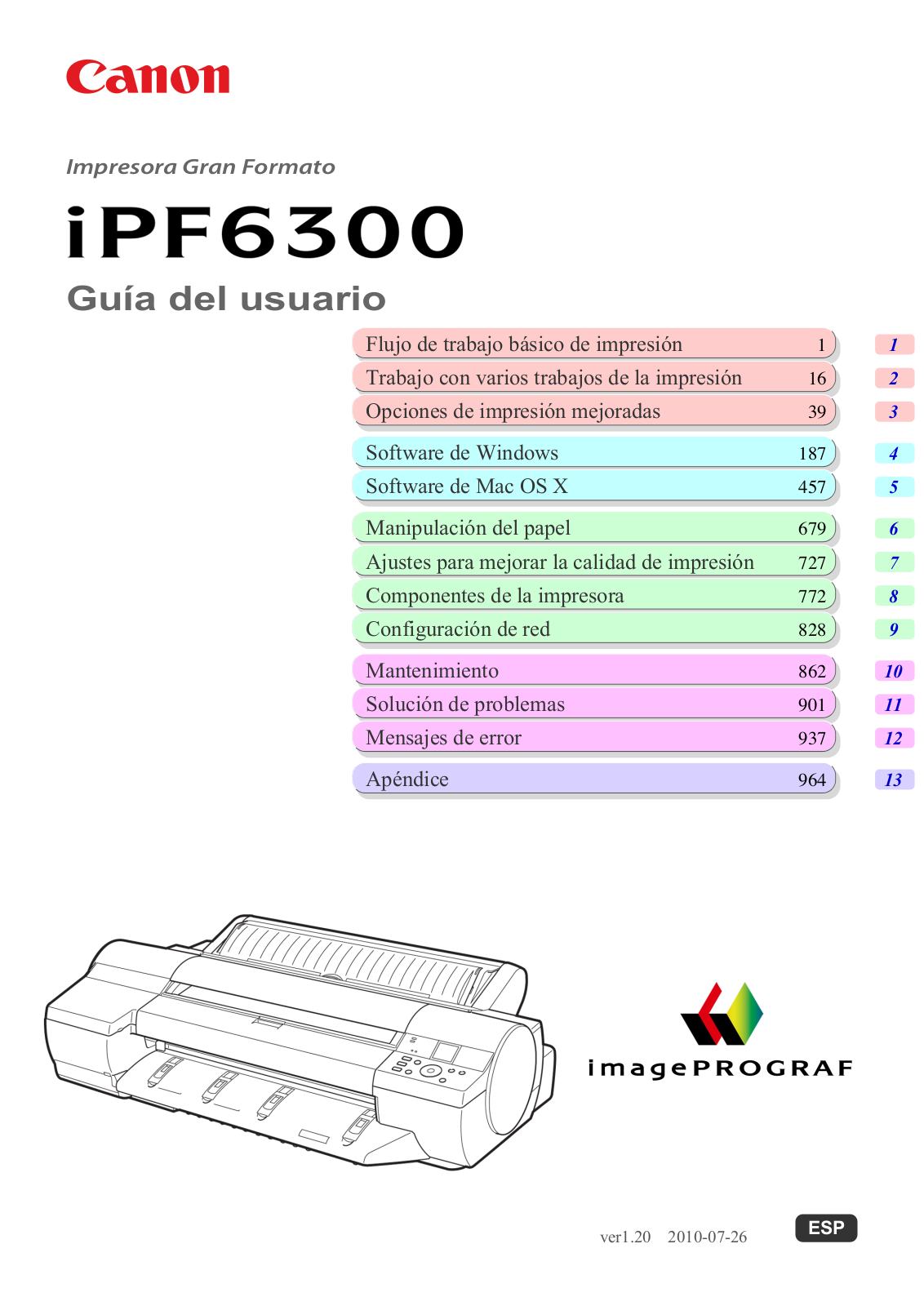 Canon IMAGEPROGRAF IPF6300 User Manual