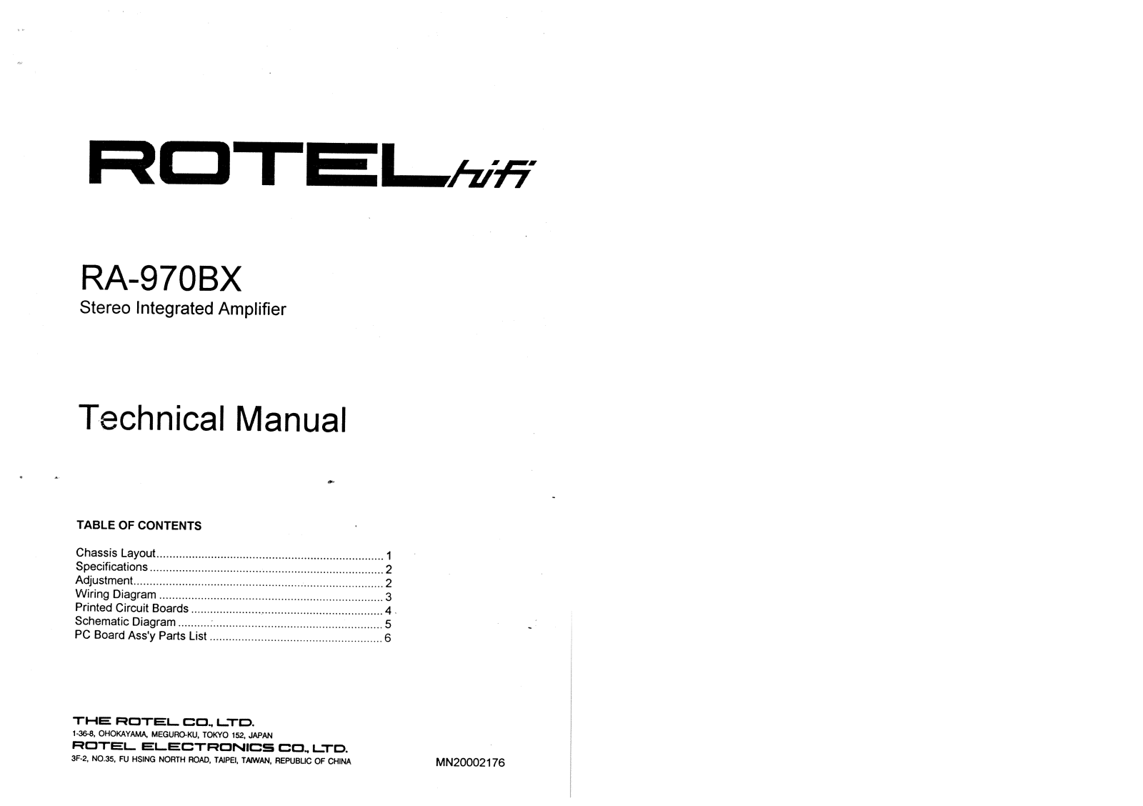 Rotel RA-970-BX Schematic