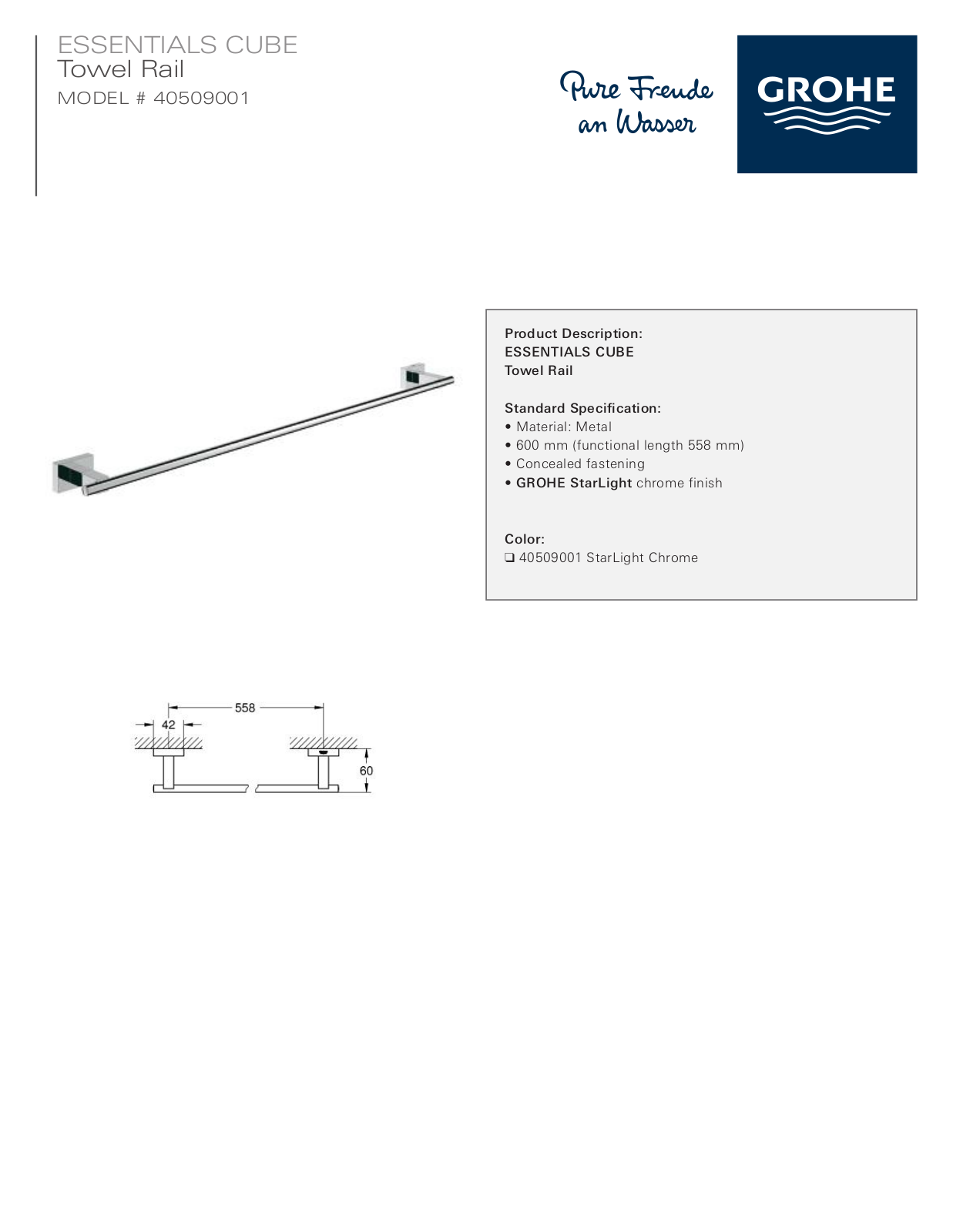 GROHE GRH5401 Specifications - ManualMachine.com
