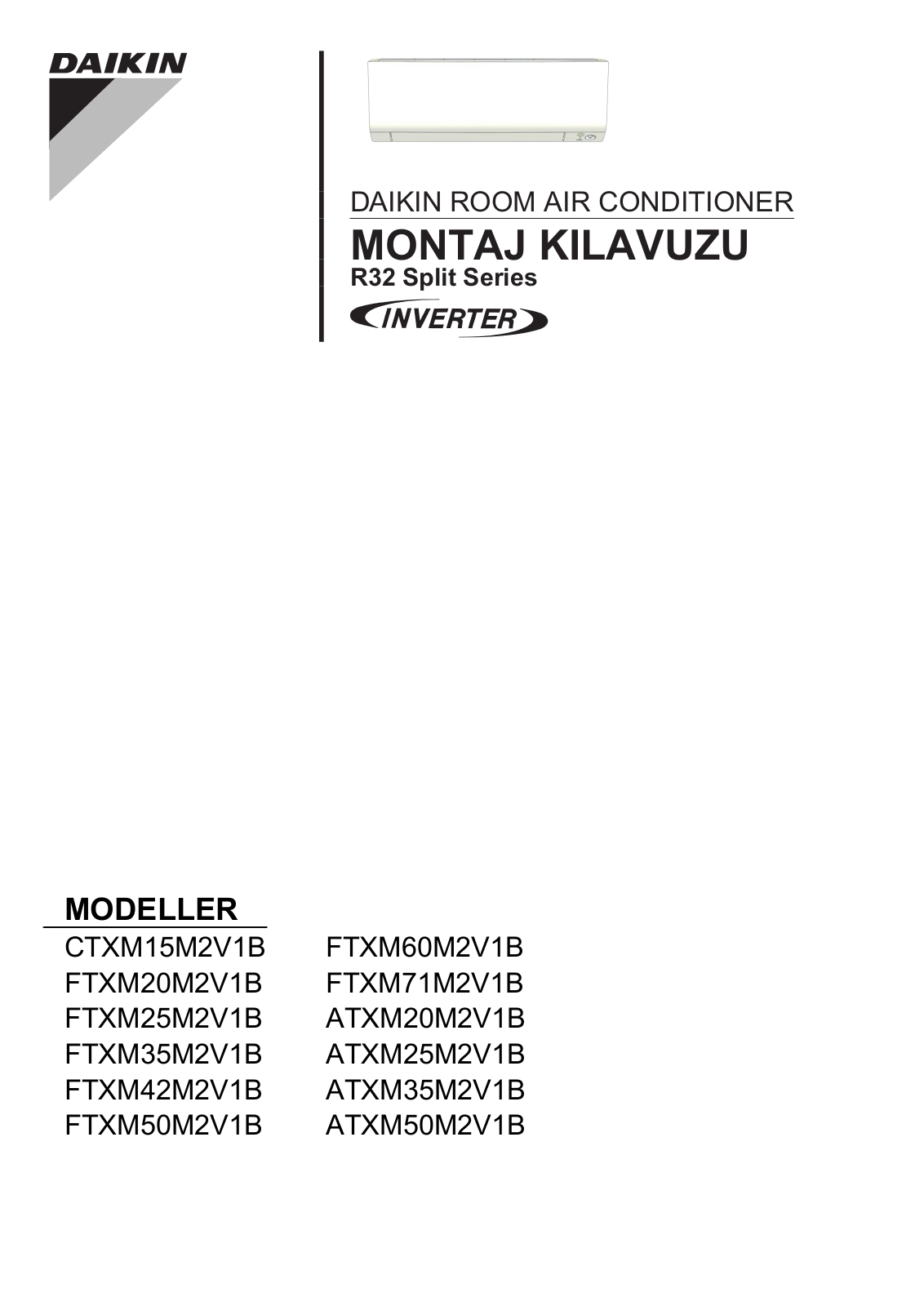 Daikin CTXM15M2V1B, FTXM60M2V1B, FTXM20M2V1B, FTXM71M2V1B, FTXM25M2V1B Installation manuals