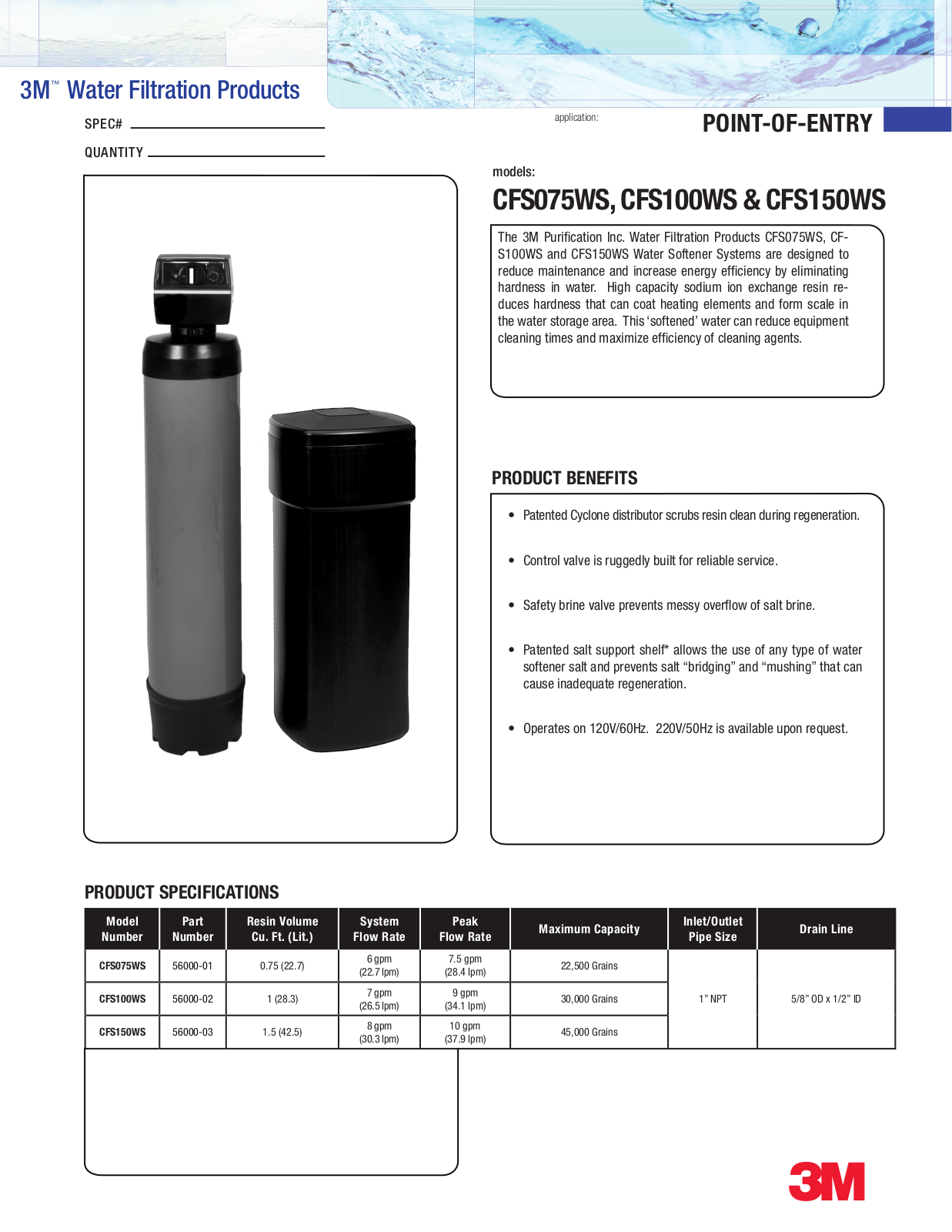 3M CFS075WS User Manual