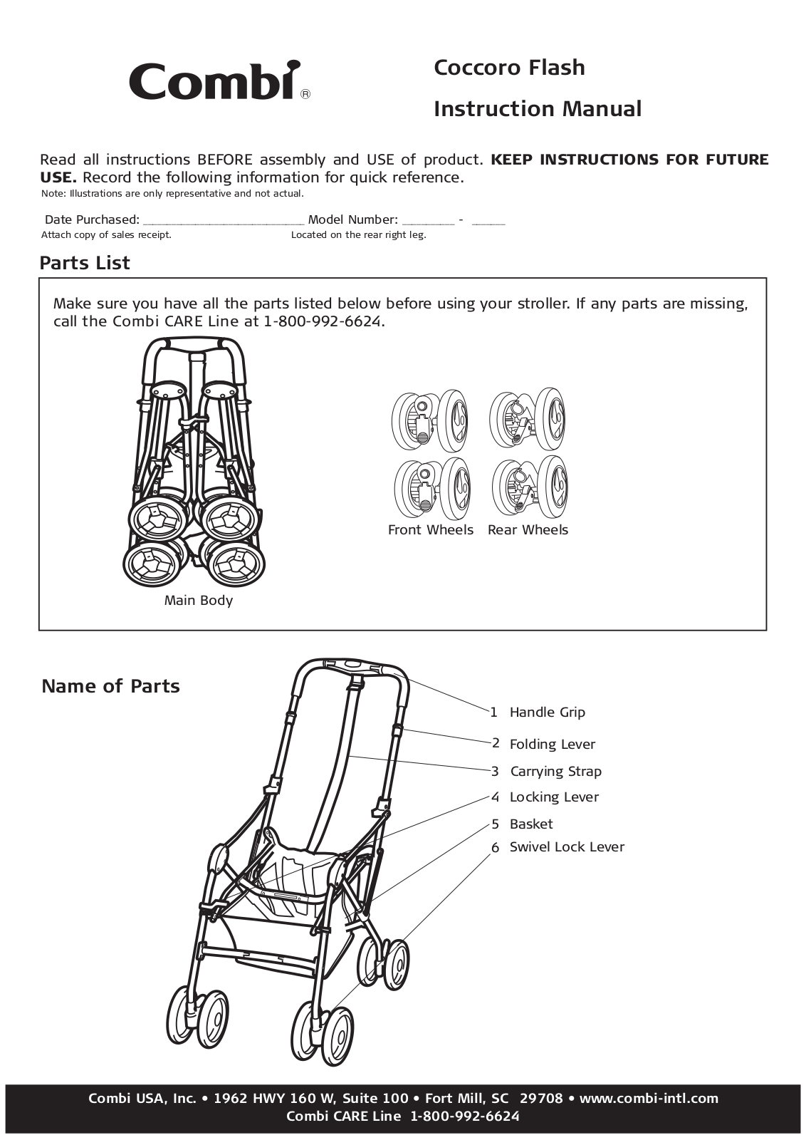 Combi Coccoro Flash 7620 Owner's Manual