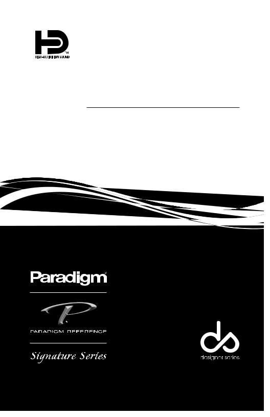 Paradigm PV-50R, PV-60R, AMS-100RX, AMS-150RX User Manual