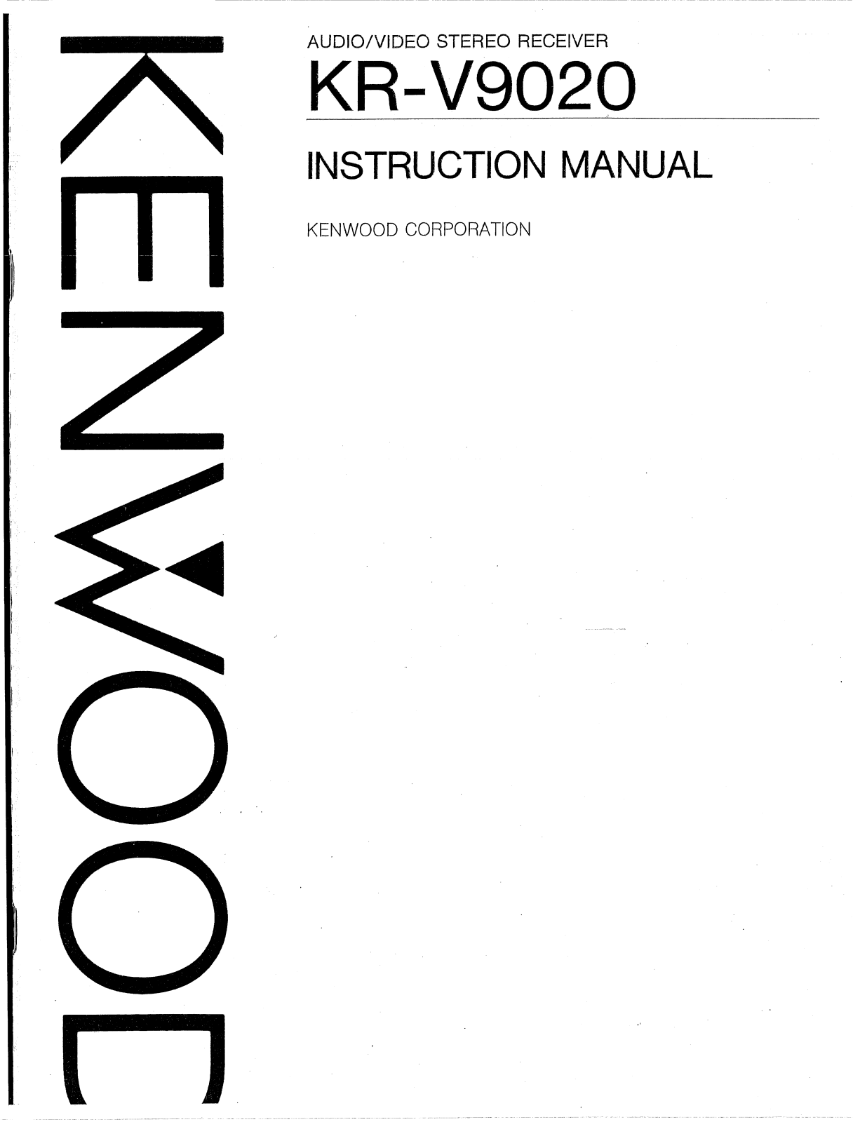 Kenwood KR-V9020 User Manual