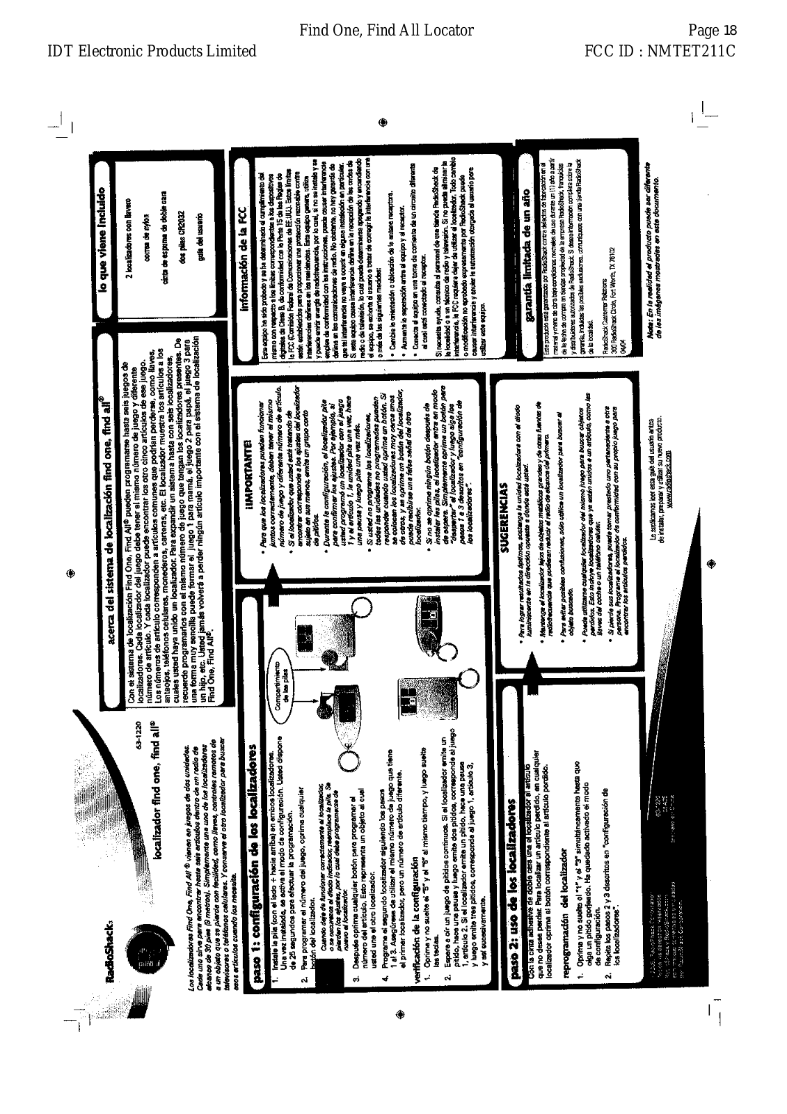 IDT Technology ET211C Users manual