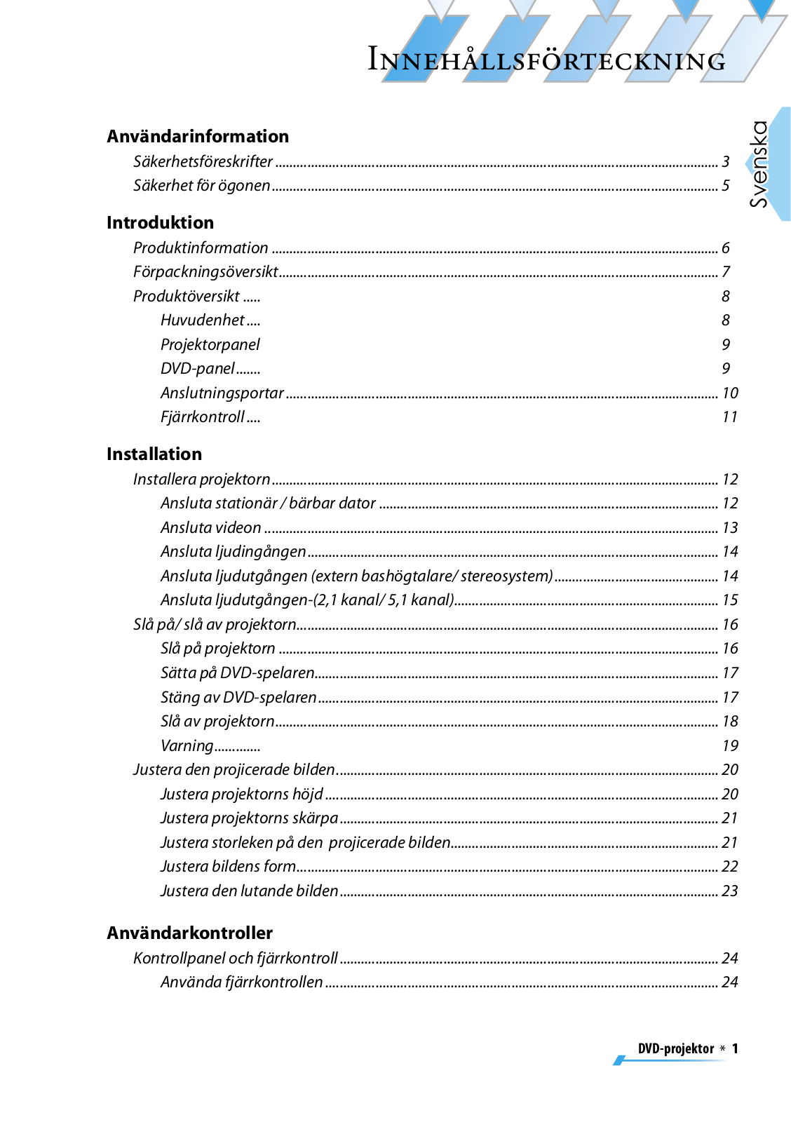 Optoma DV11 User Manual