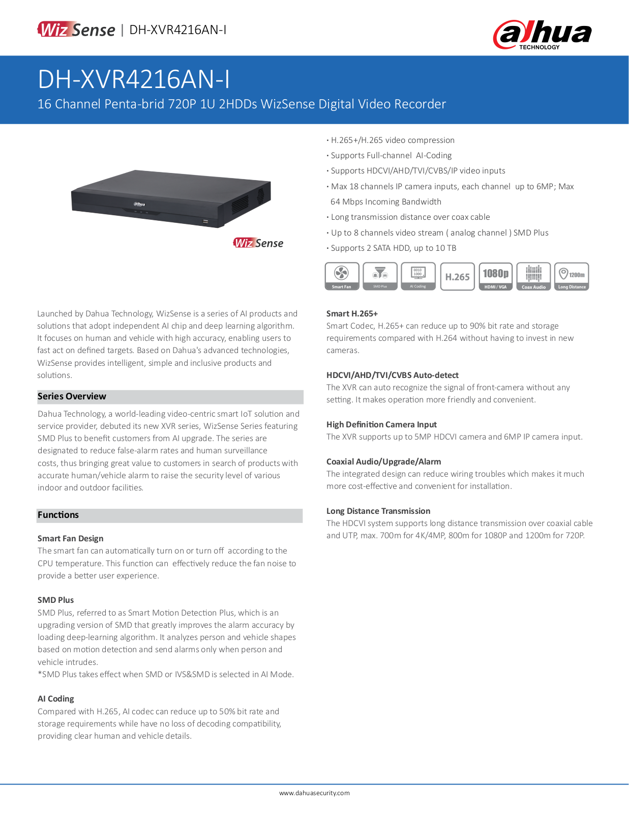 Dahua DH-XVR4216AN-I User Manual