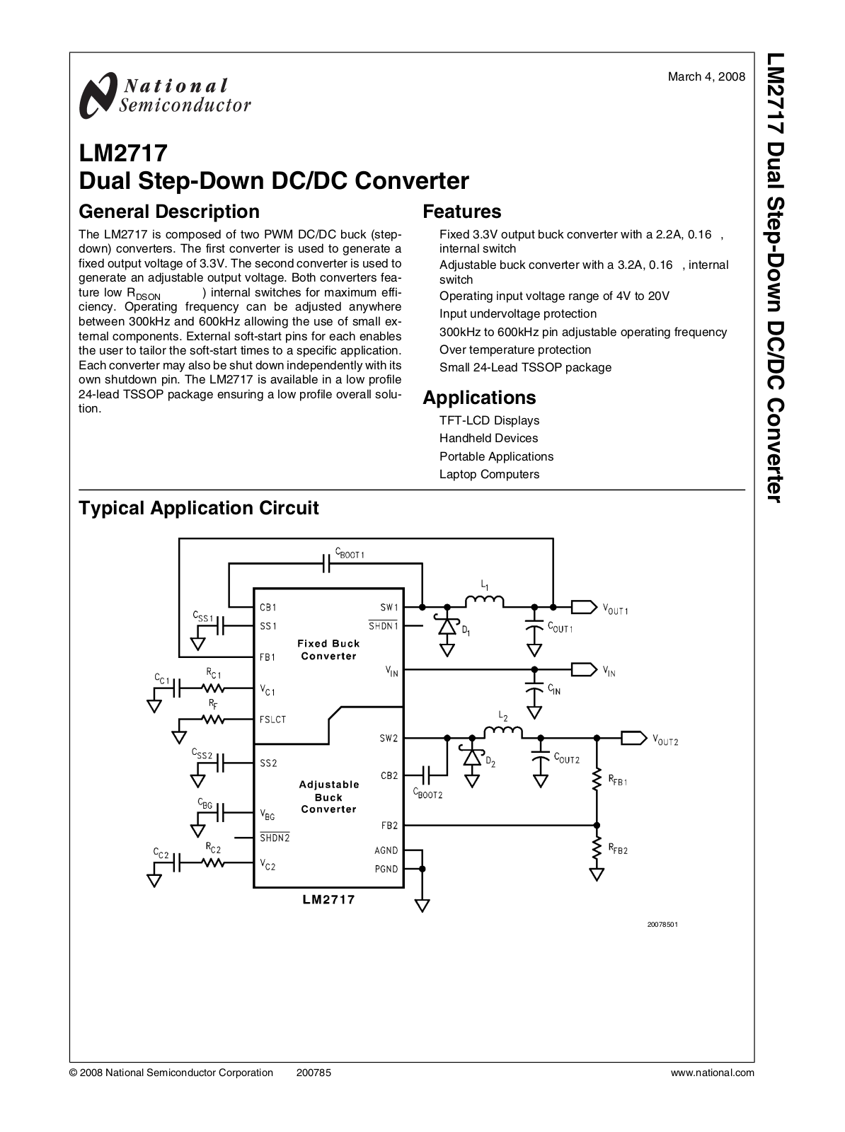 National Semiconductor LM2717 Technical data