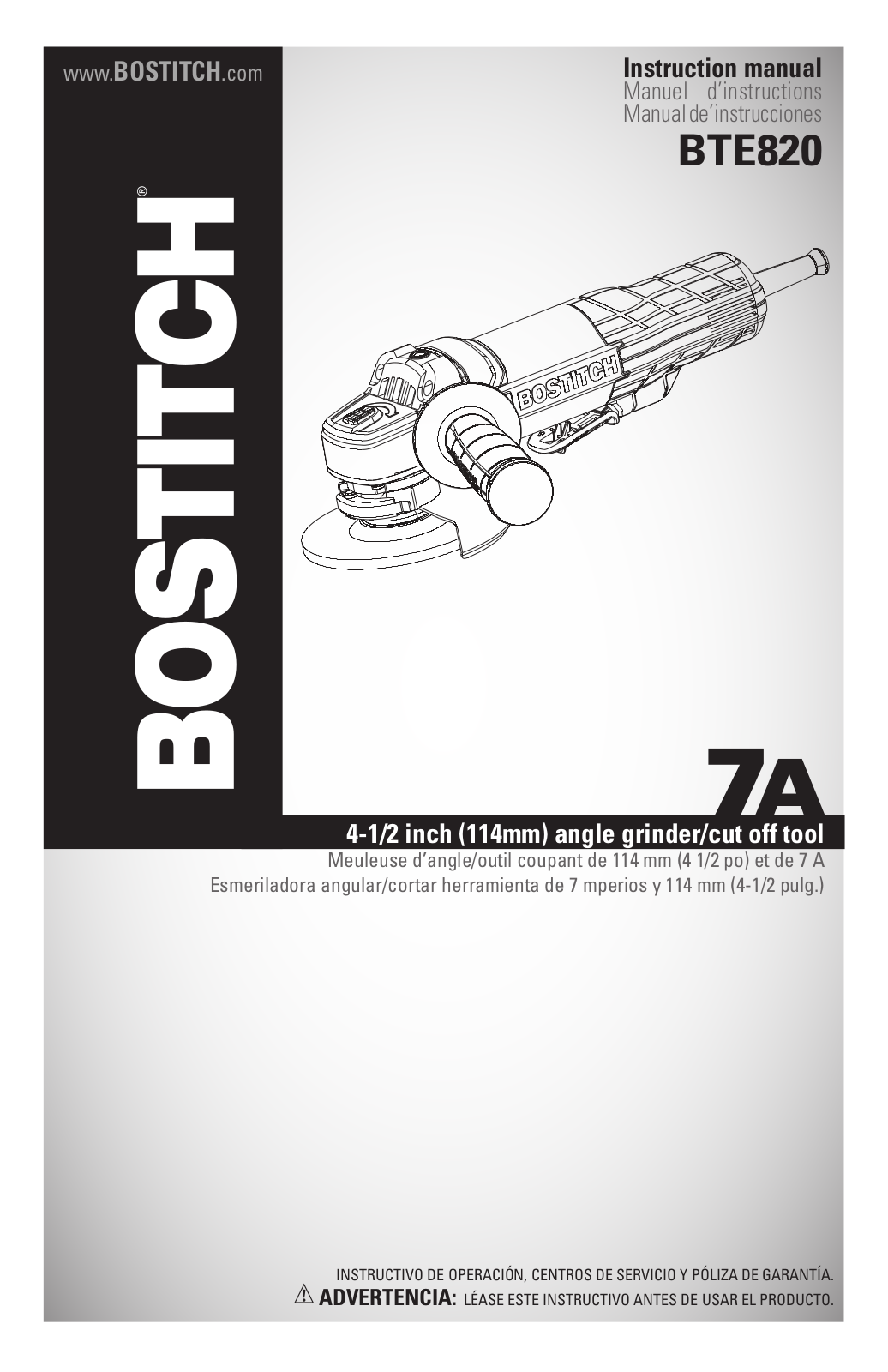 Bostitch BTE820K User Manual