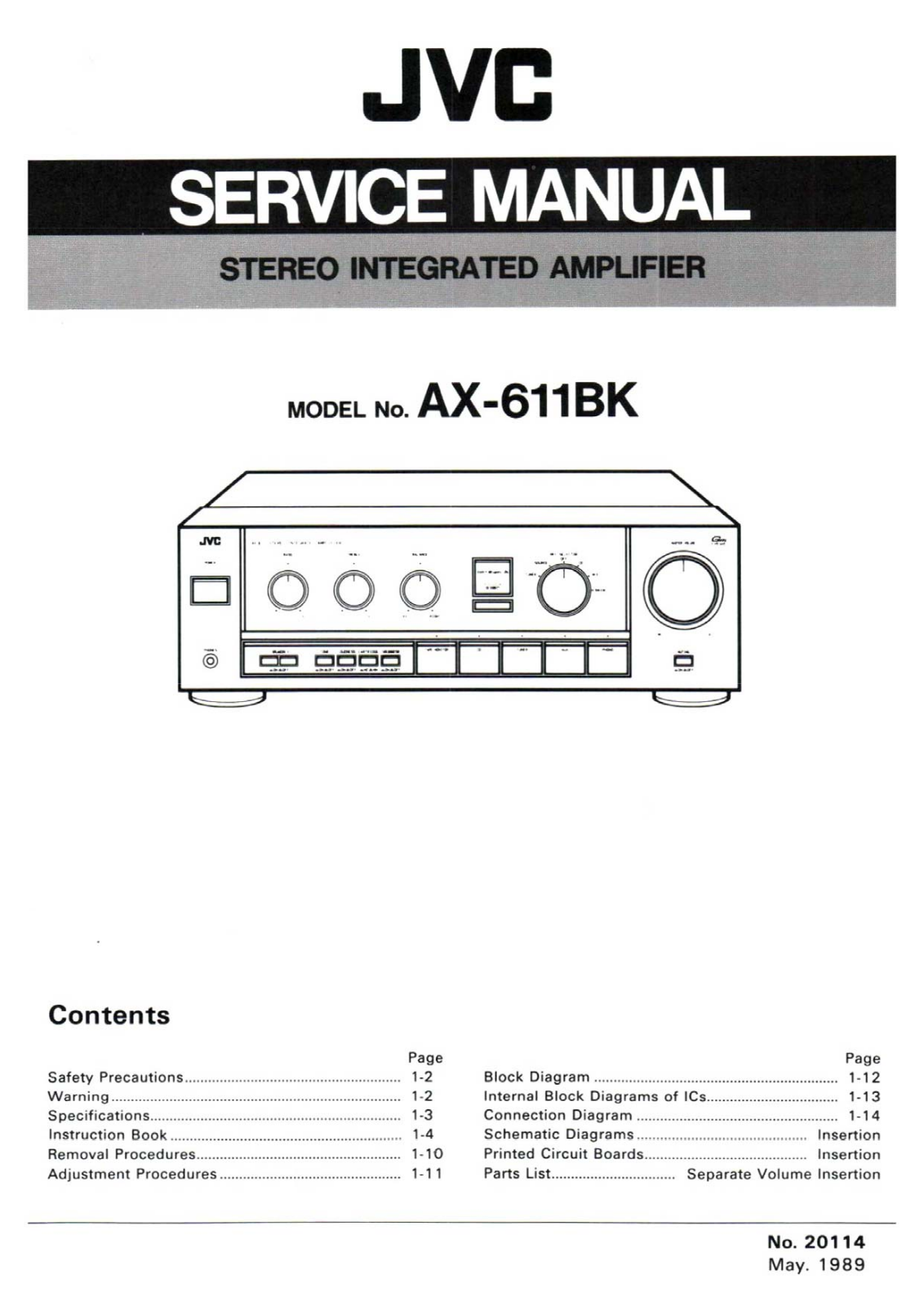 Jvc A-X611BK Service Manual