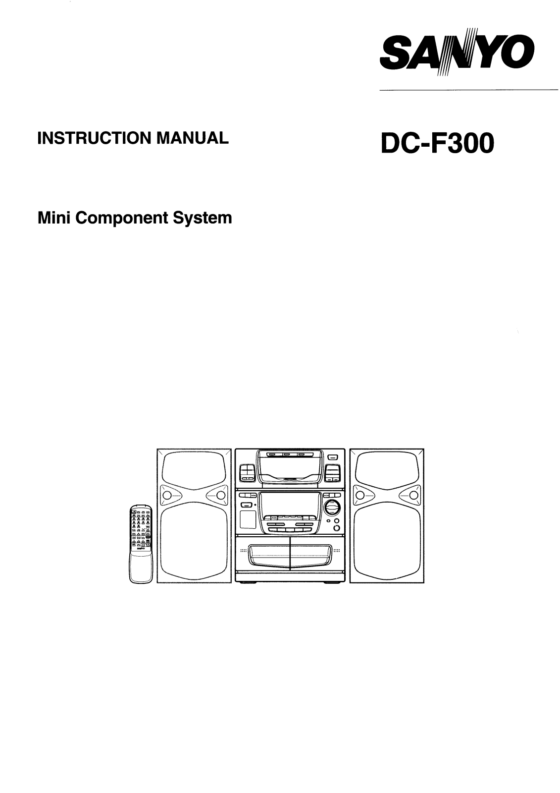 Sanyo DC-F300 Instruction Manual