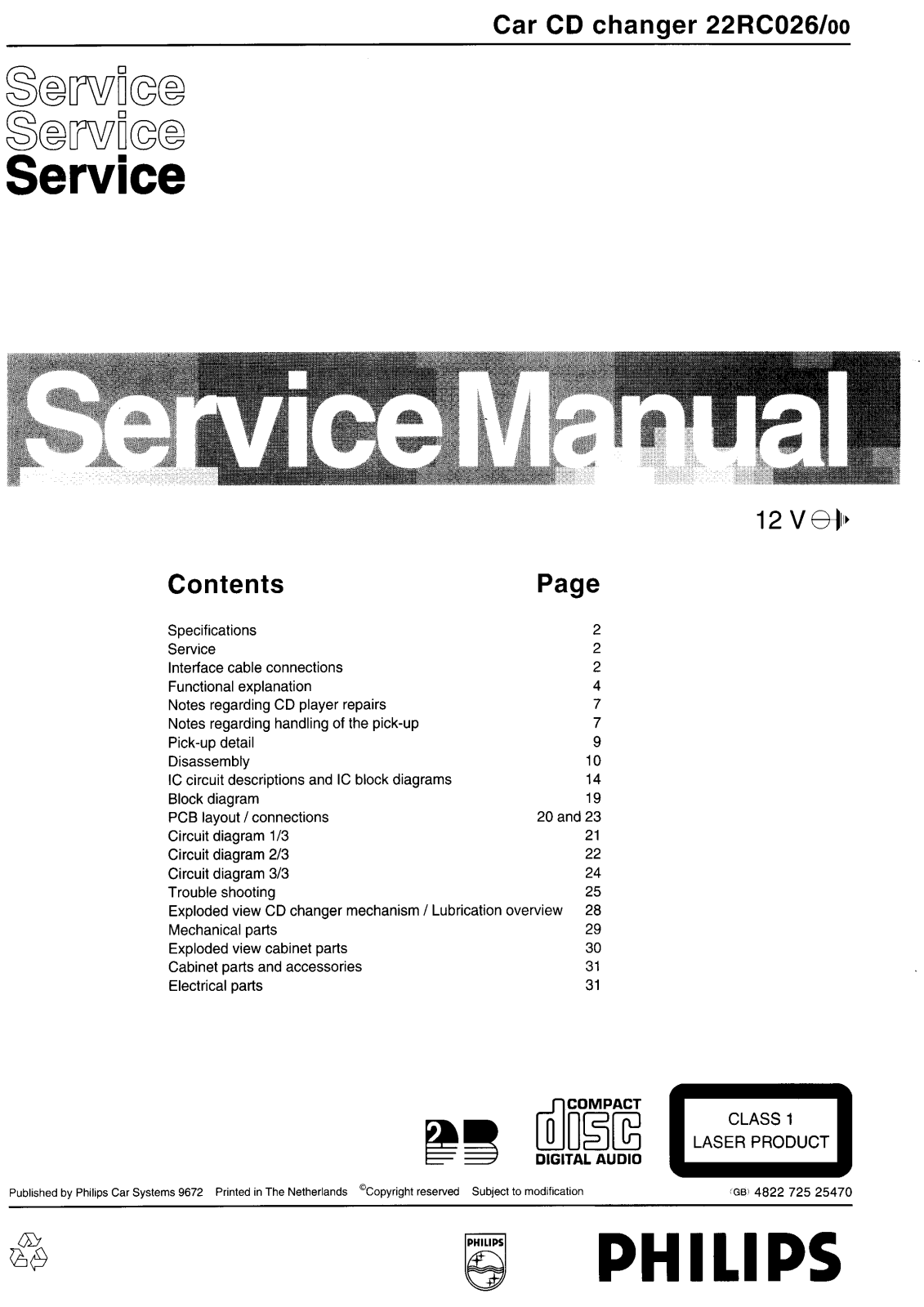 Philips RC-026 Service manual