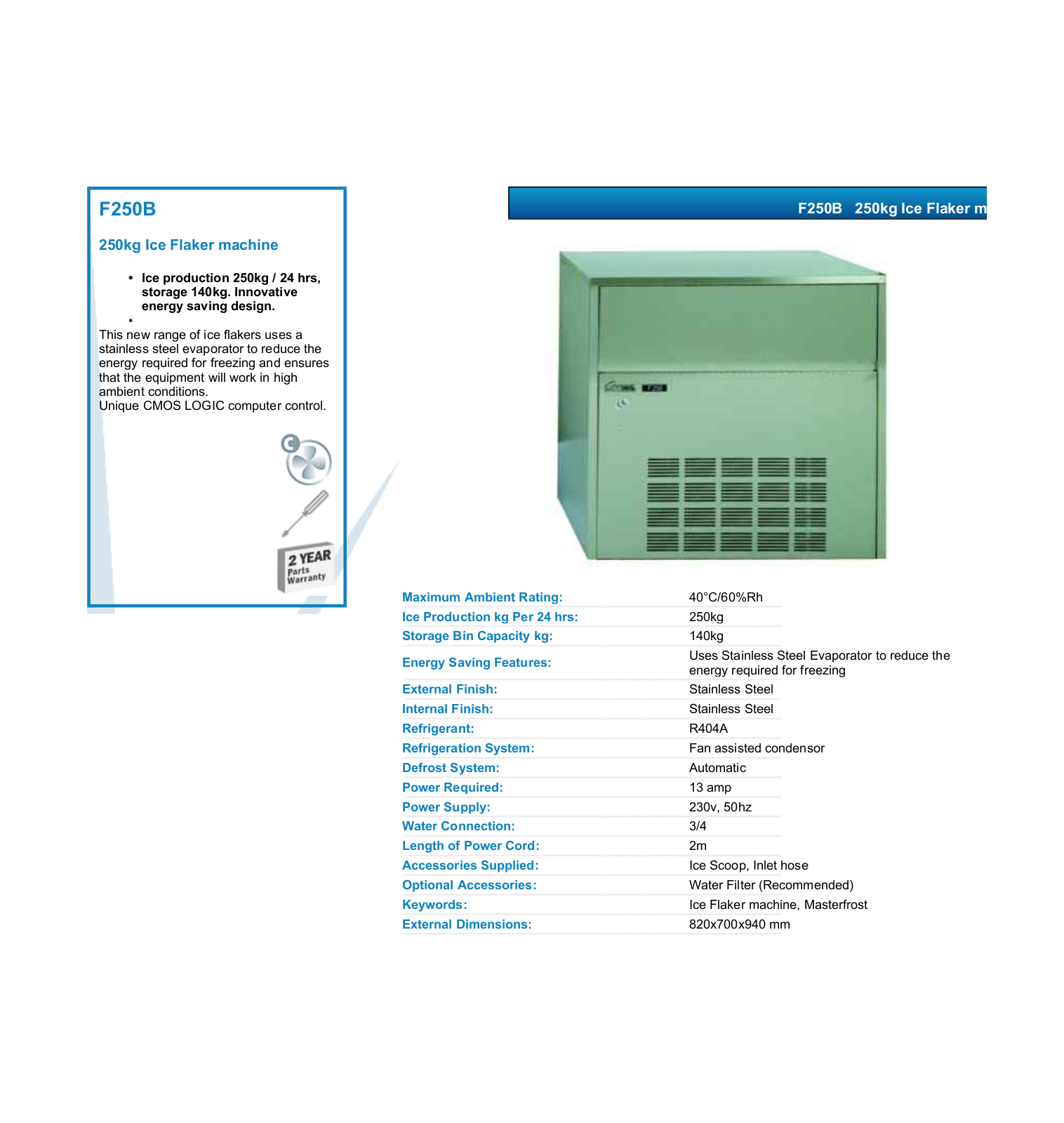 Valera F250B DATASHEET