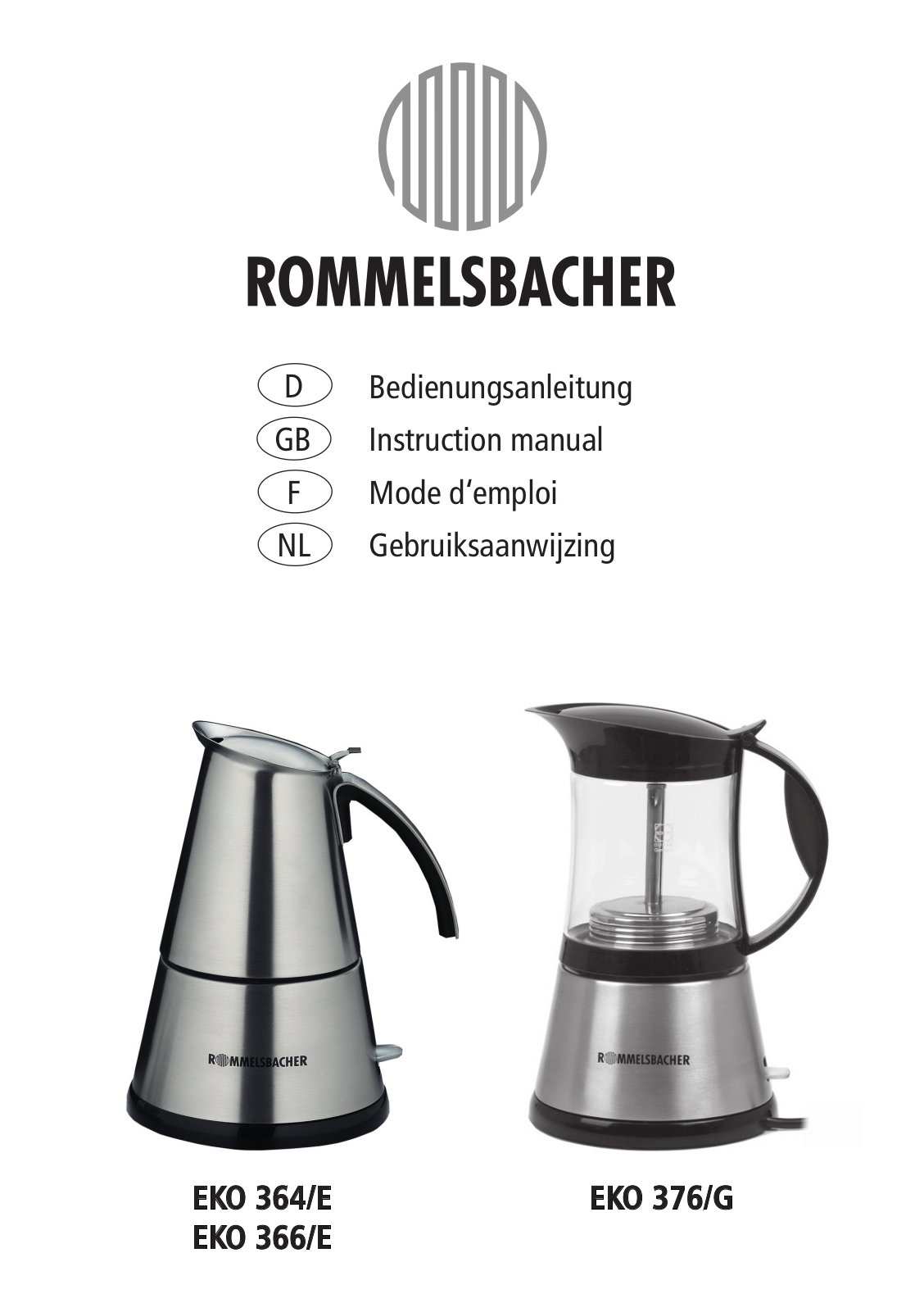 Rommelsbacher EKO 376 User manual