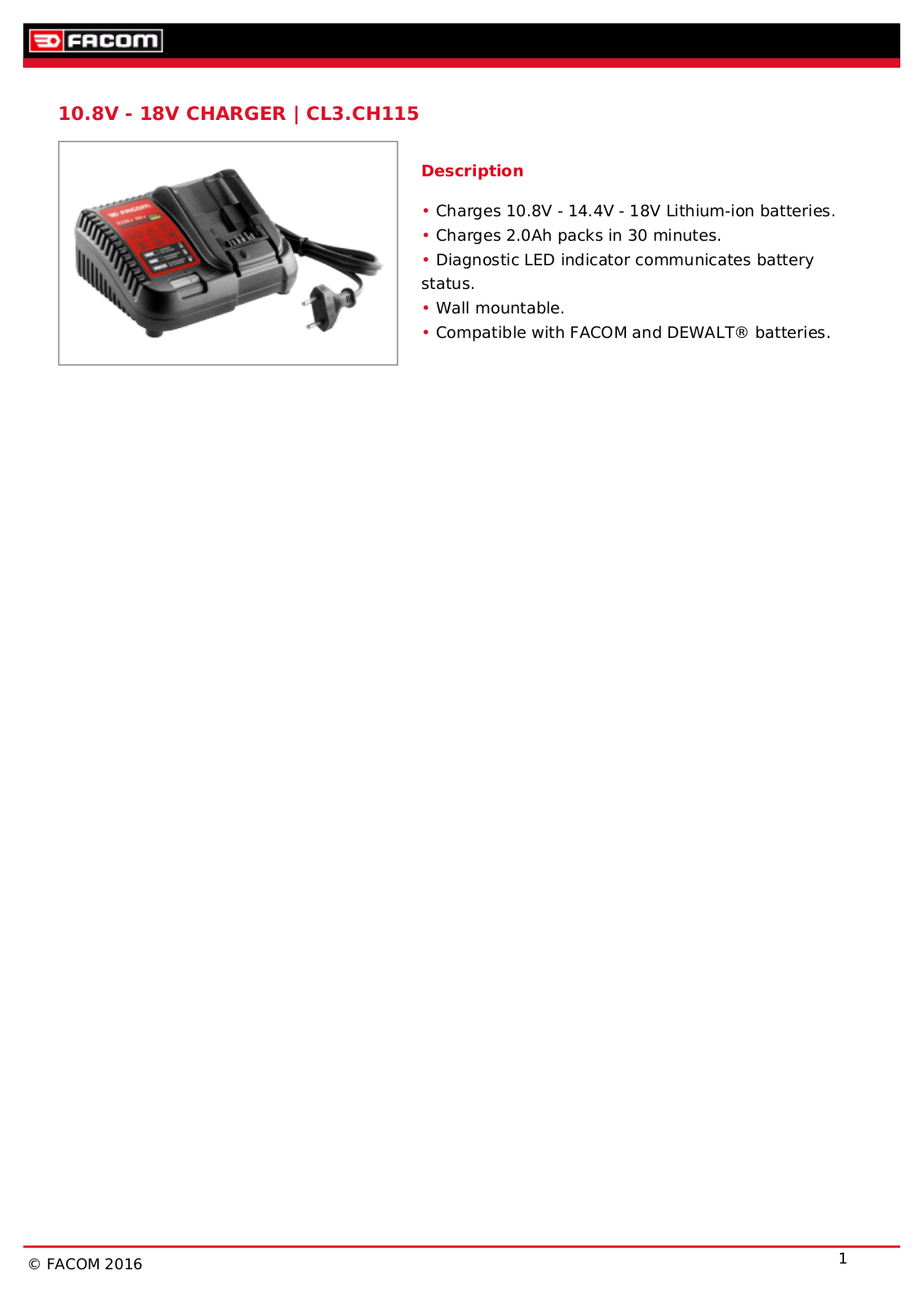 Facom CL3.CH115 Service Manual