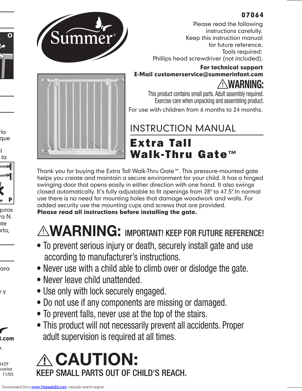 Summer 7064 Instruction Manual - ManualMachine.com