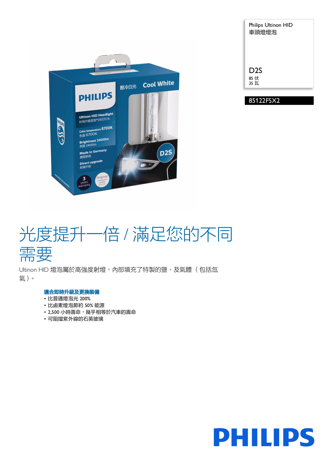 Philips 85122FSX2 Leaflet - ManualMachine.com
