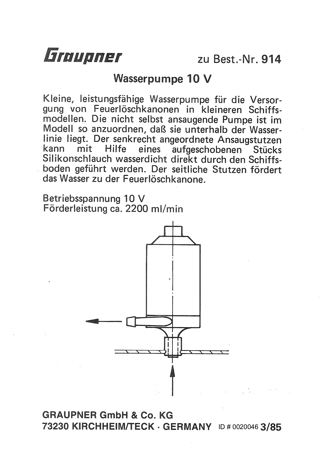 Graupner 914 User Manual