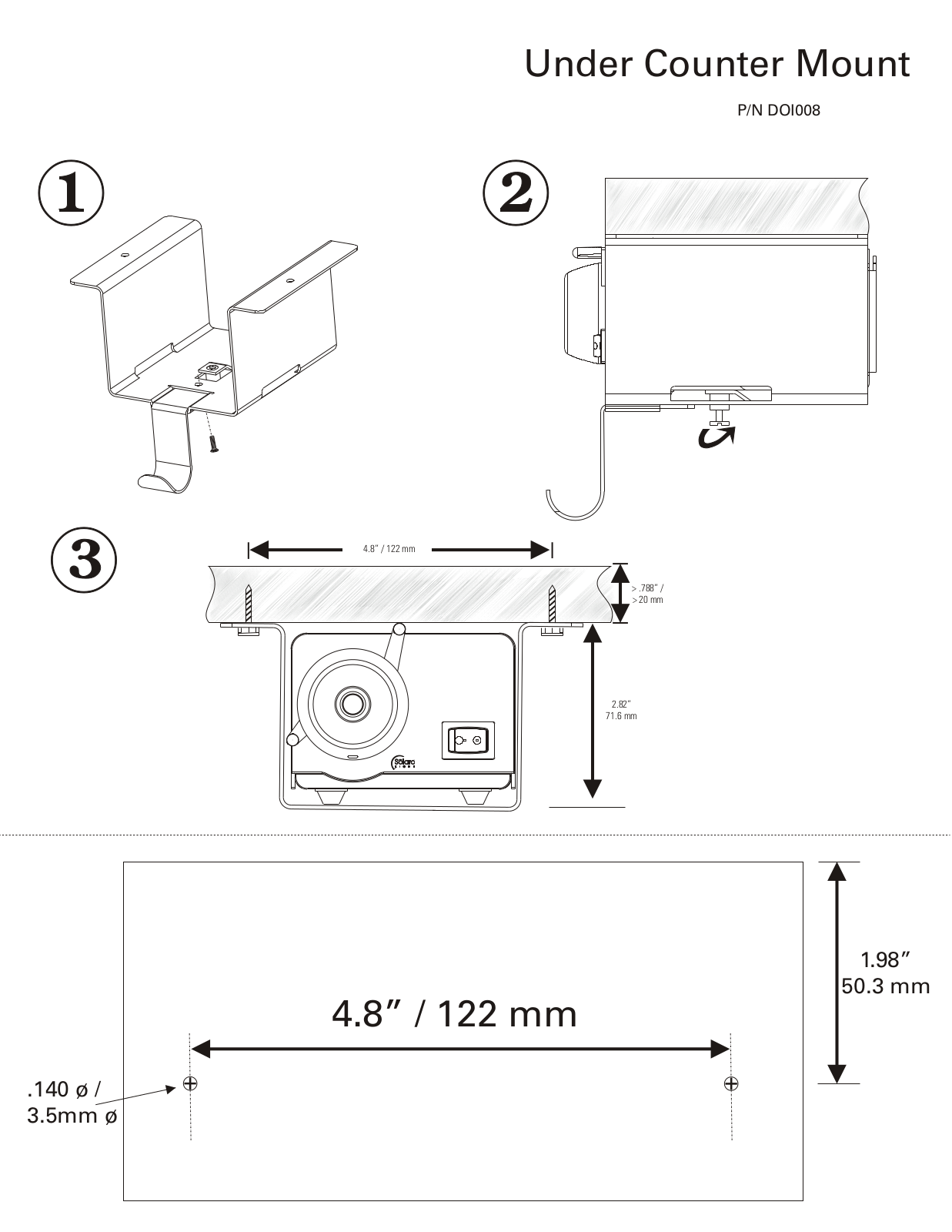 Welch Allyn Over Under Counter Mount User Manual