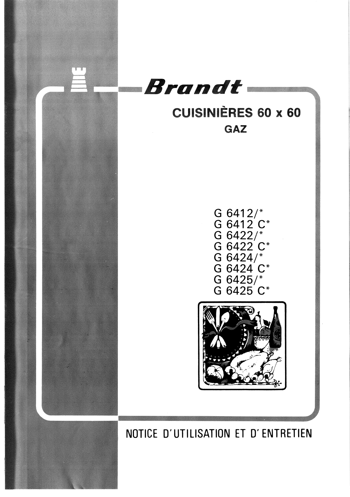 BRANDT G6425, G6424, G6422, G6412CN, G6412 User Manual